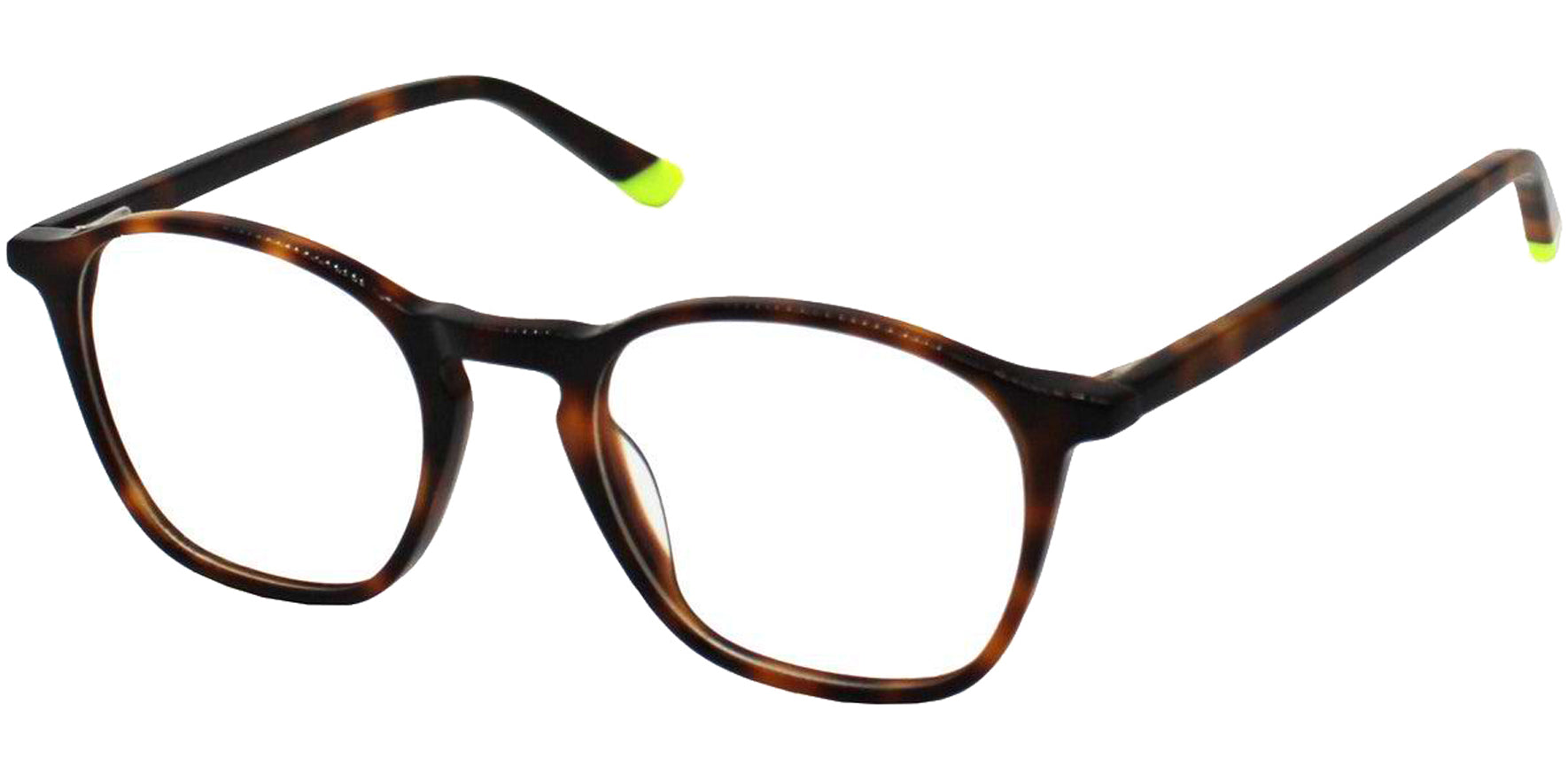 Psycho Bunny Tortoise Soft Square Eyeglass Frames w/ Keyhole Bridge
