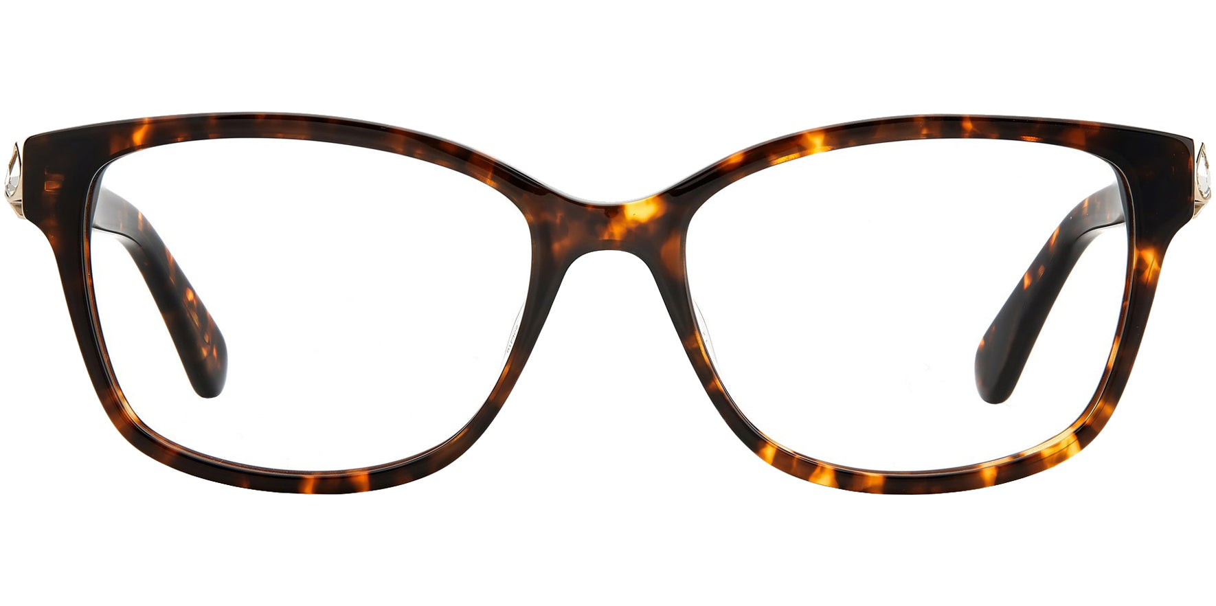 Kate Spade Reilly Havana Square Eyeglass Frame w/ Spring Hinges