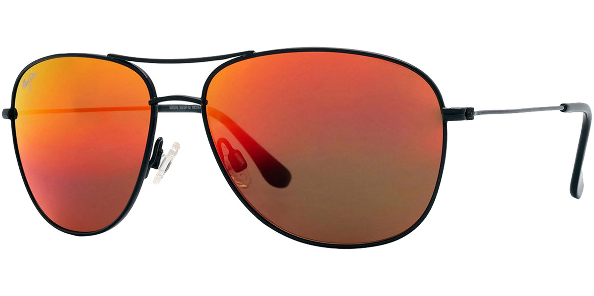Maui Jim Cliff House Polarized Titanium Aviator w/ Mirror Lens