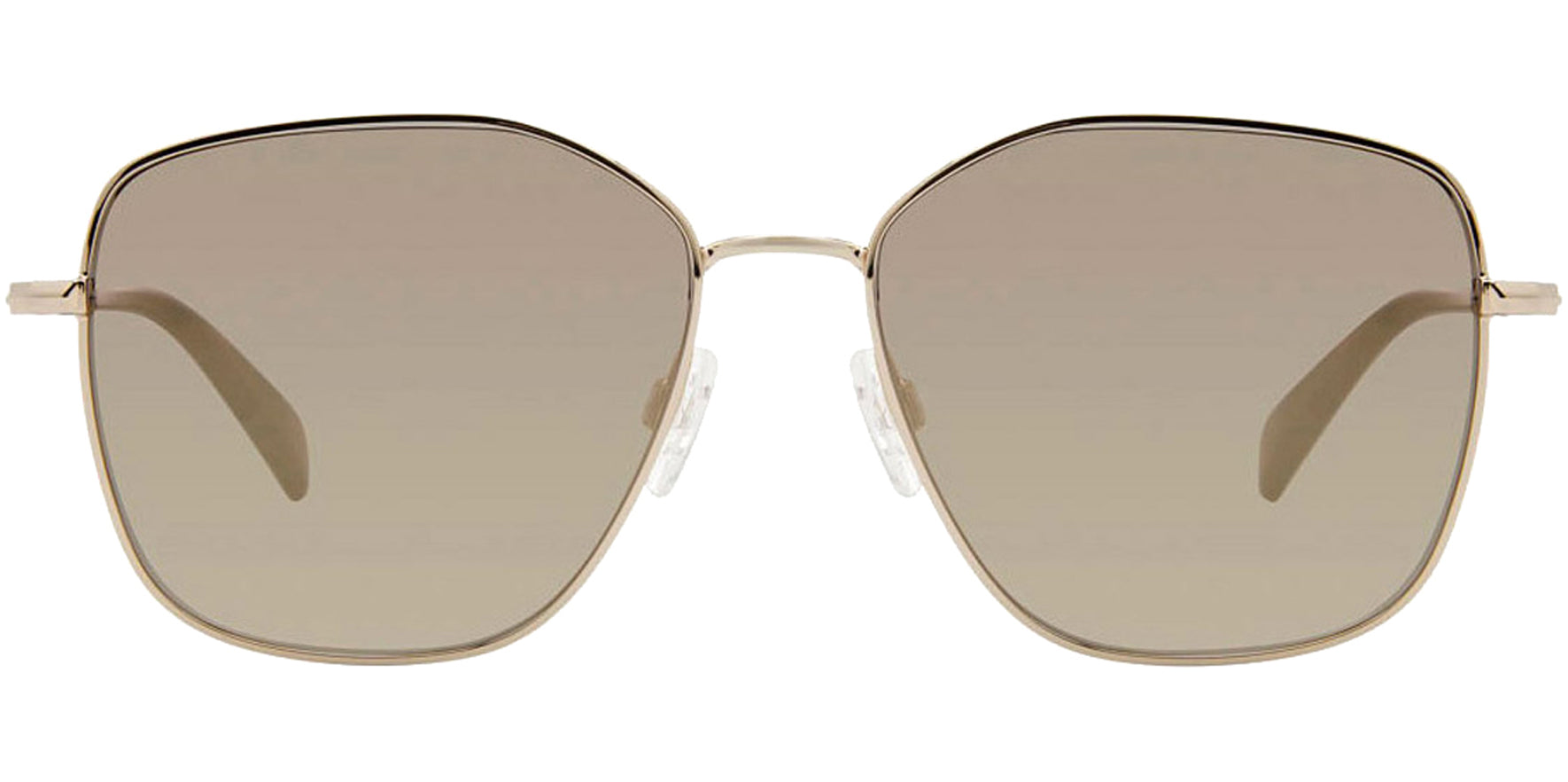 Rag & Bone Gold-Tone Oversized Square w/ Gradient Mirror Lens