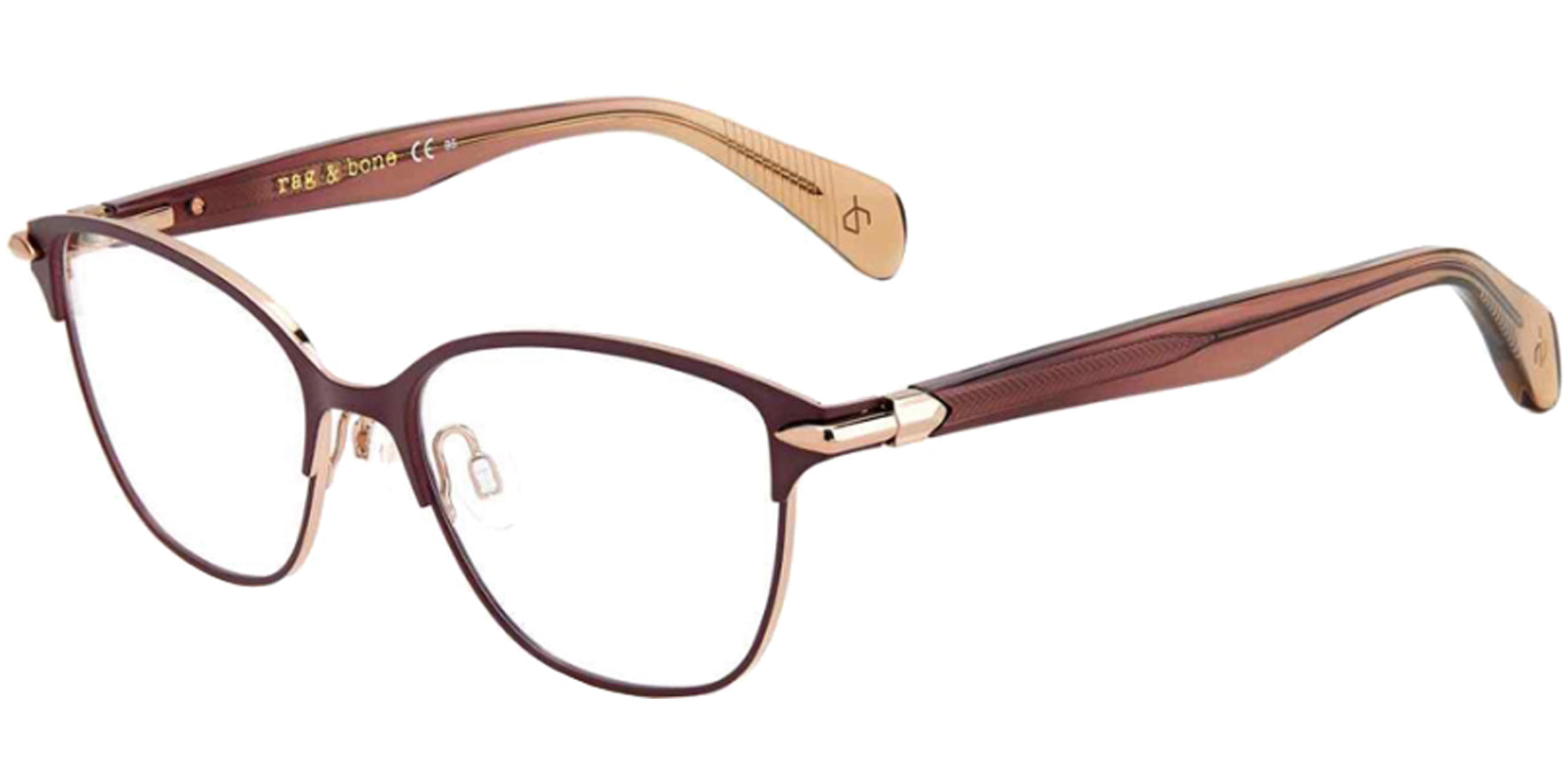 Rag & Bone Stainless Steel Cat-Eye Eyeglass Frames
