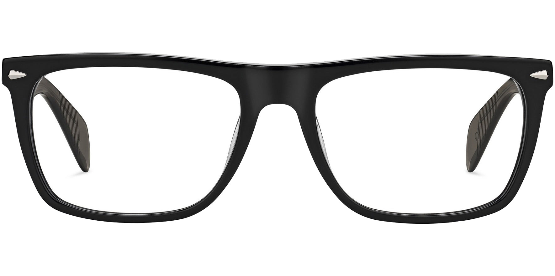Rag & Bone Black Square Eyeglass Frame w/ Crystal Temples