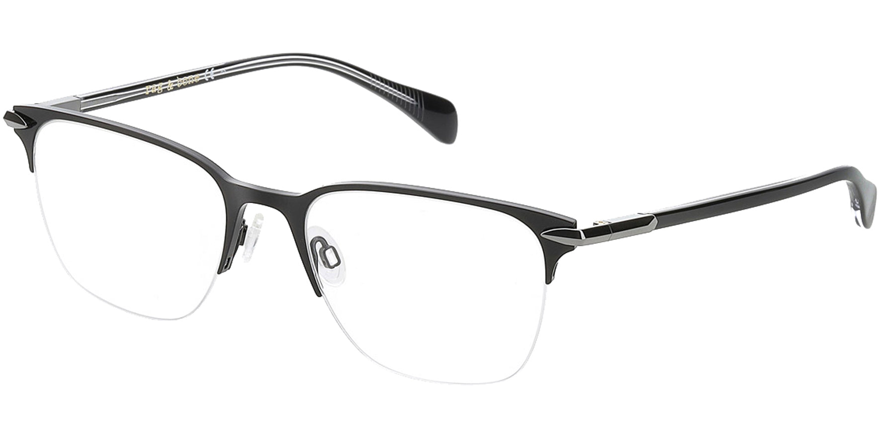 Rag & Bone Semi-Rimless Browline Square Eyeglass Frames
