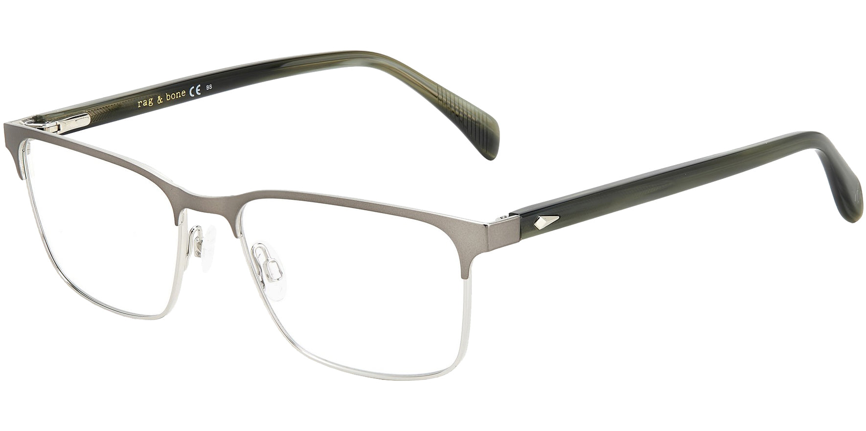 Rag & Bone Browline Rectangle Eyeglass Frames