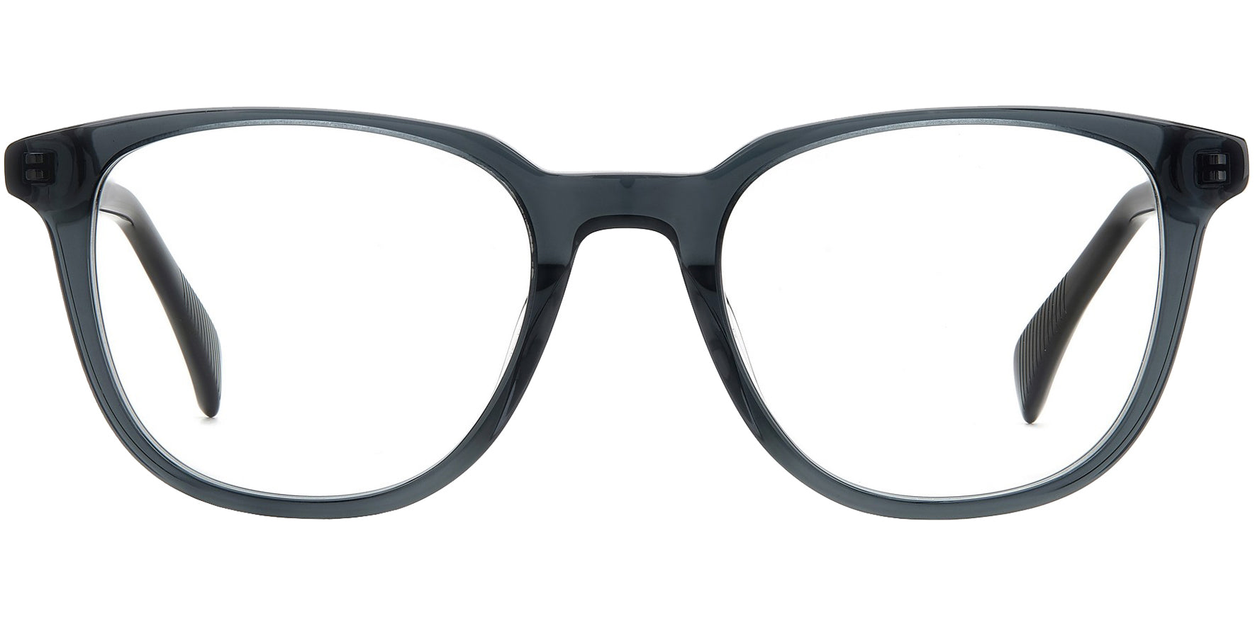 Rag & Bone Semi-Crystal Grey Soft Square Eyeglass Frame w/ Spring Hinges