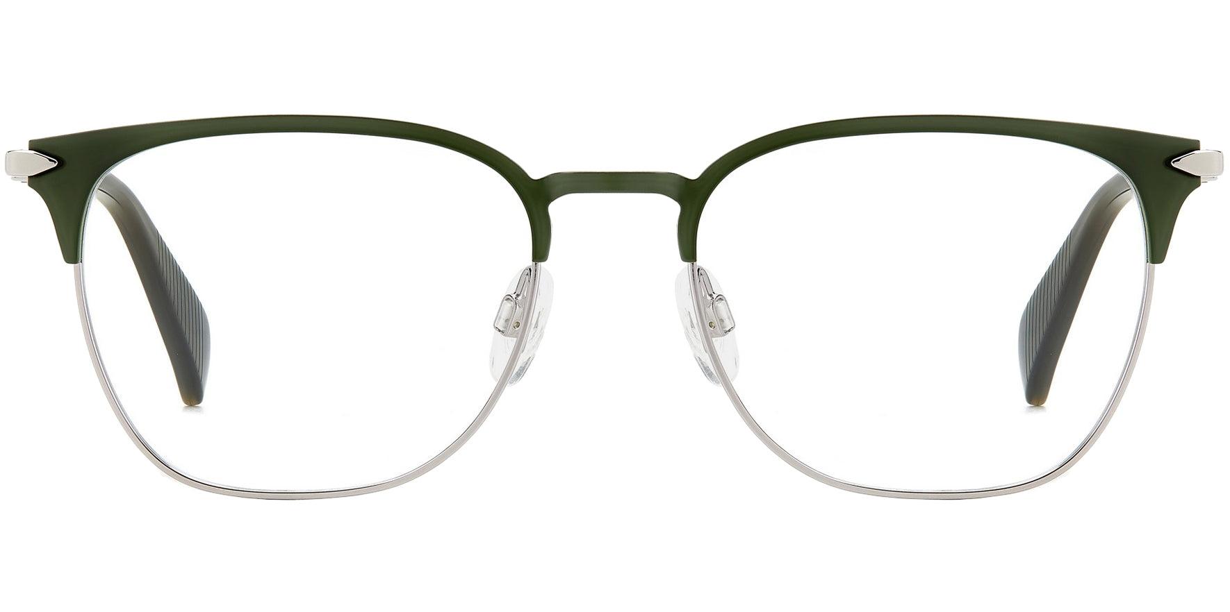 Rag & Bone Browline Soft Square Eyeglass Frames w/ Spring Flex Hinges