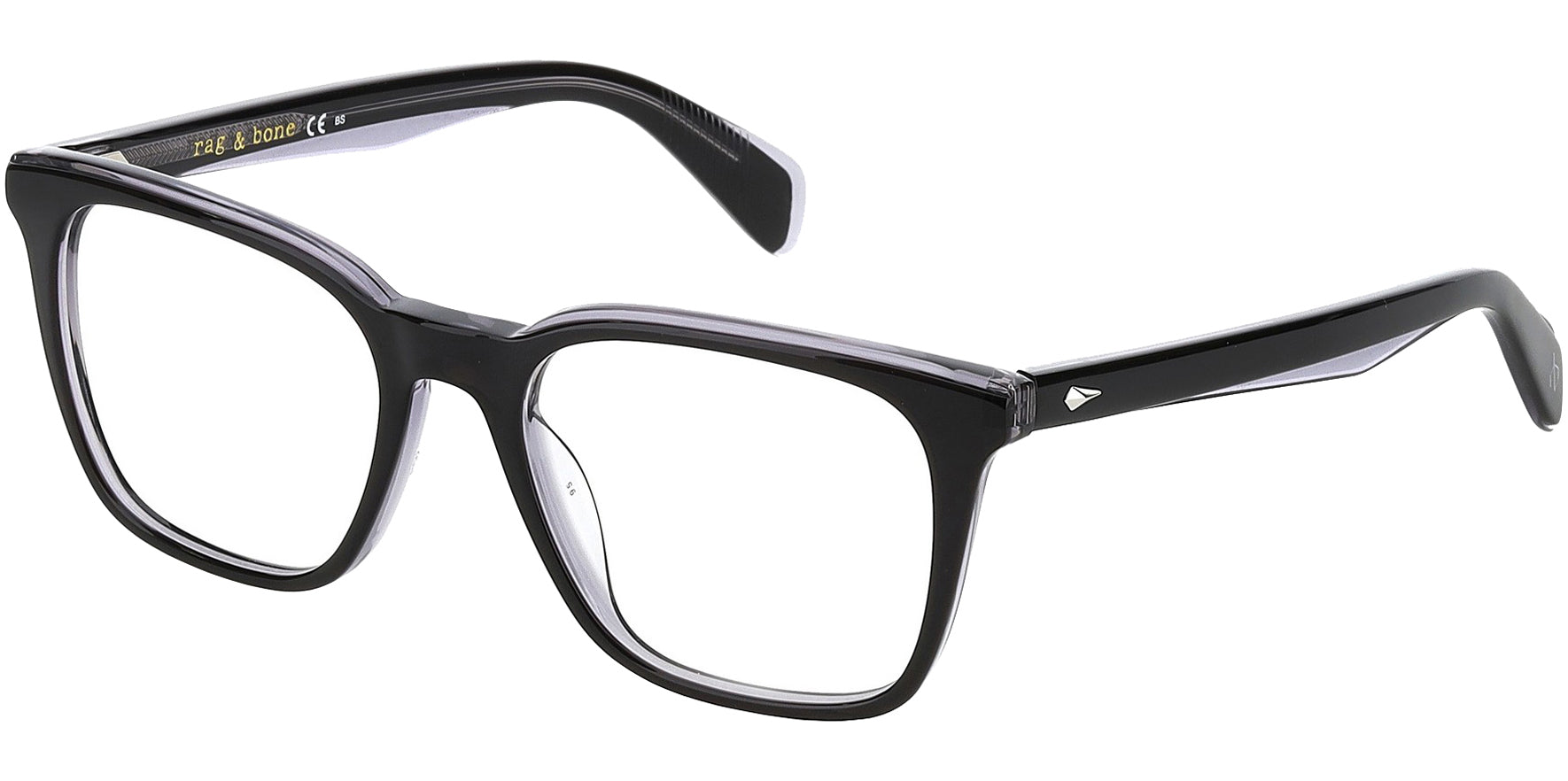 Rag & Bone Soft Square Eyeglass Frames w/ Spring Flex Hinges