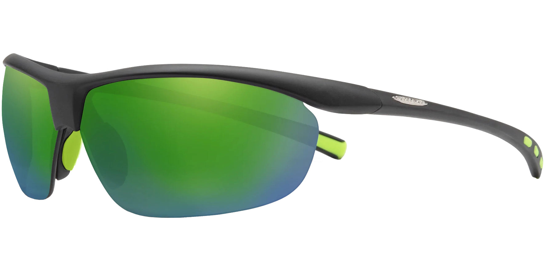 Suncloud Zephyr Polarized Semi-Rimless Wrap w/ Mirror Lens