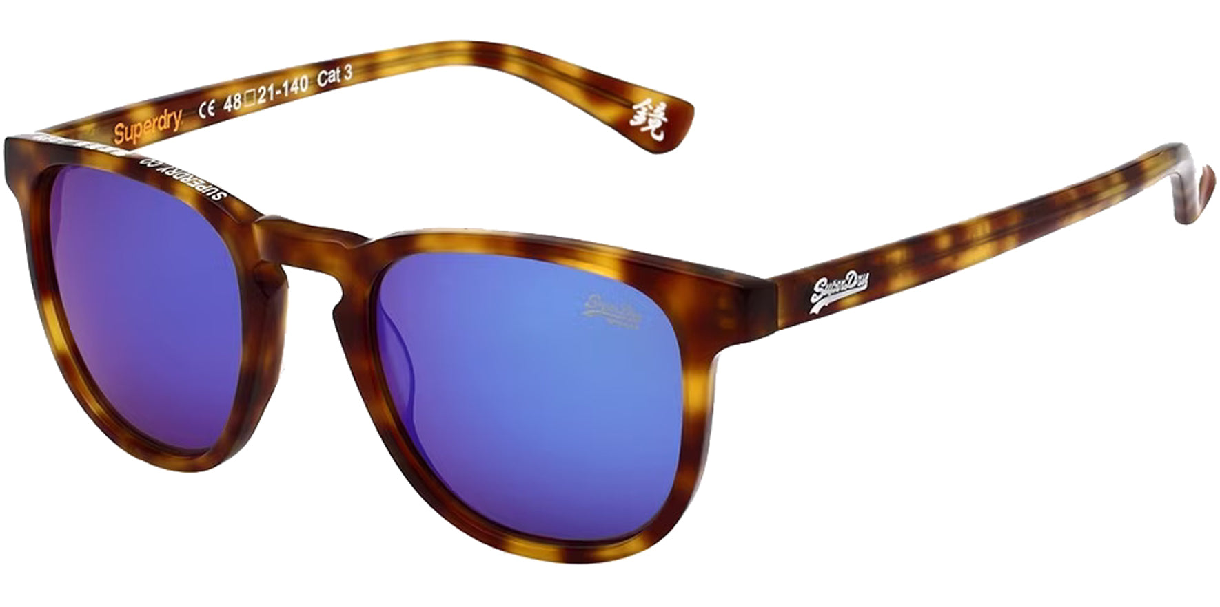 Superdry Roku Handmade Blonde Tortoise Round w/ Keyhole Nose Bridge