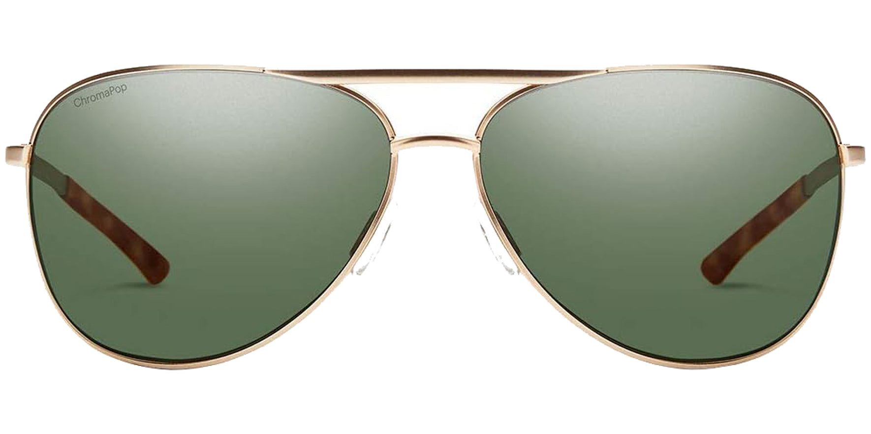 Smith Optics Serpico 2 Polarized ChromaPop Matte Gold-Tone Aviator - Eyedictive