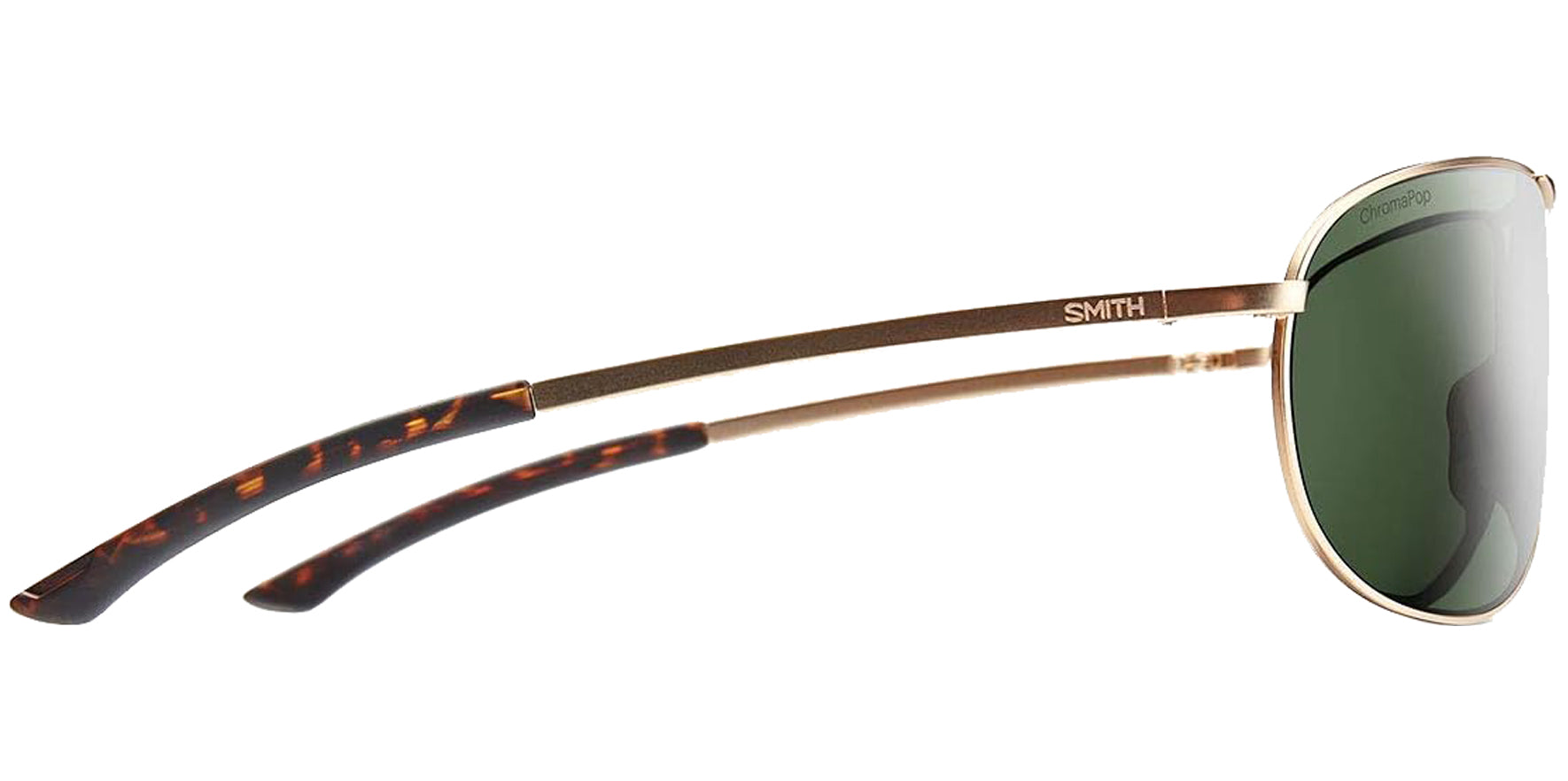 Smith Optics Serpico 2 Polarized ChromaPop Matte Gold-Tone Aviator - Eyedictive