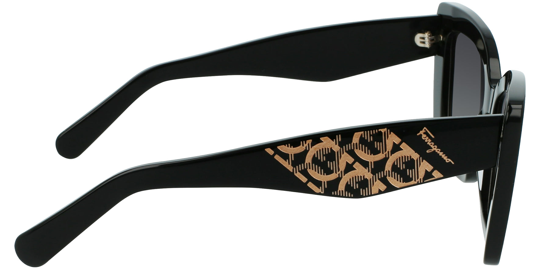 Salvatore Ferragamo Black Chunky Butterfly W/ Gradient Lens - Eyedictive