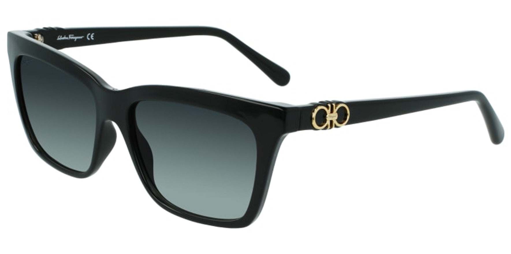 Salvatore Ferragamo Angled Square w/ Gradient Lens