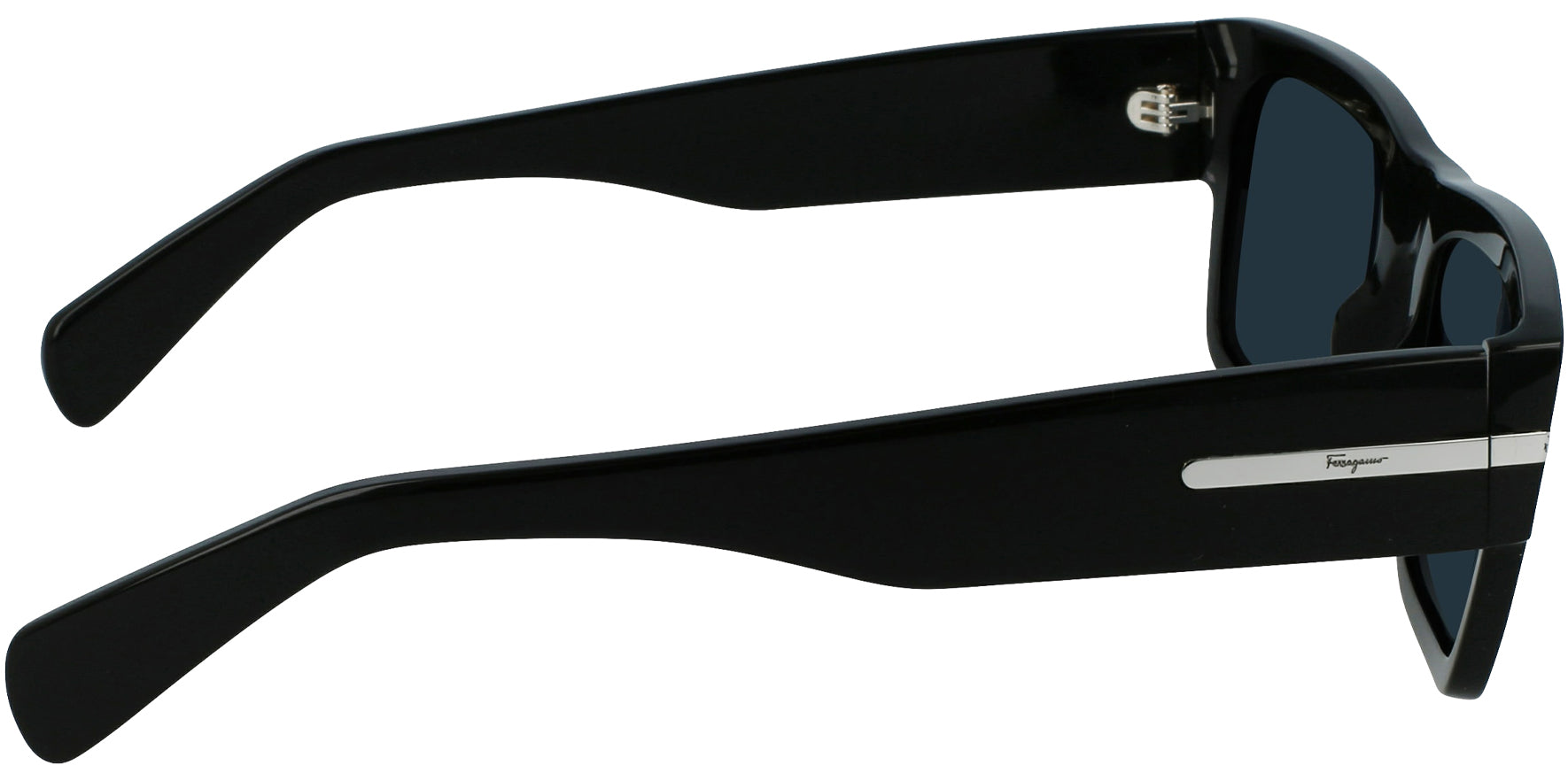 Salvatore Ferragamo Black Square W/ Maxi Temples - Eyedictive