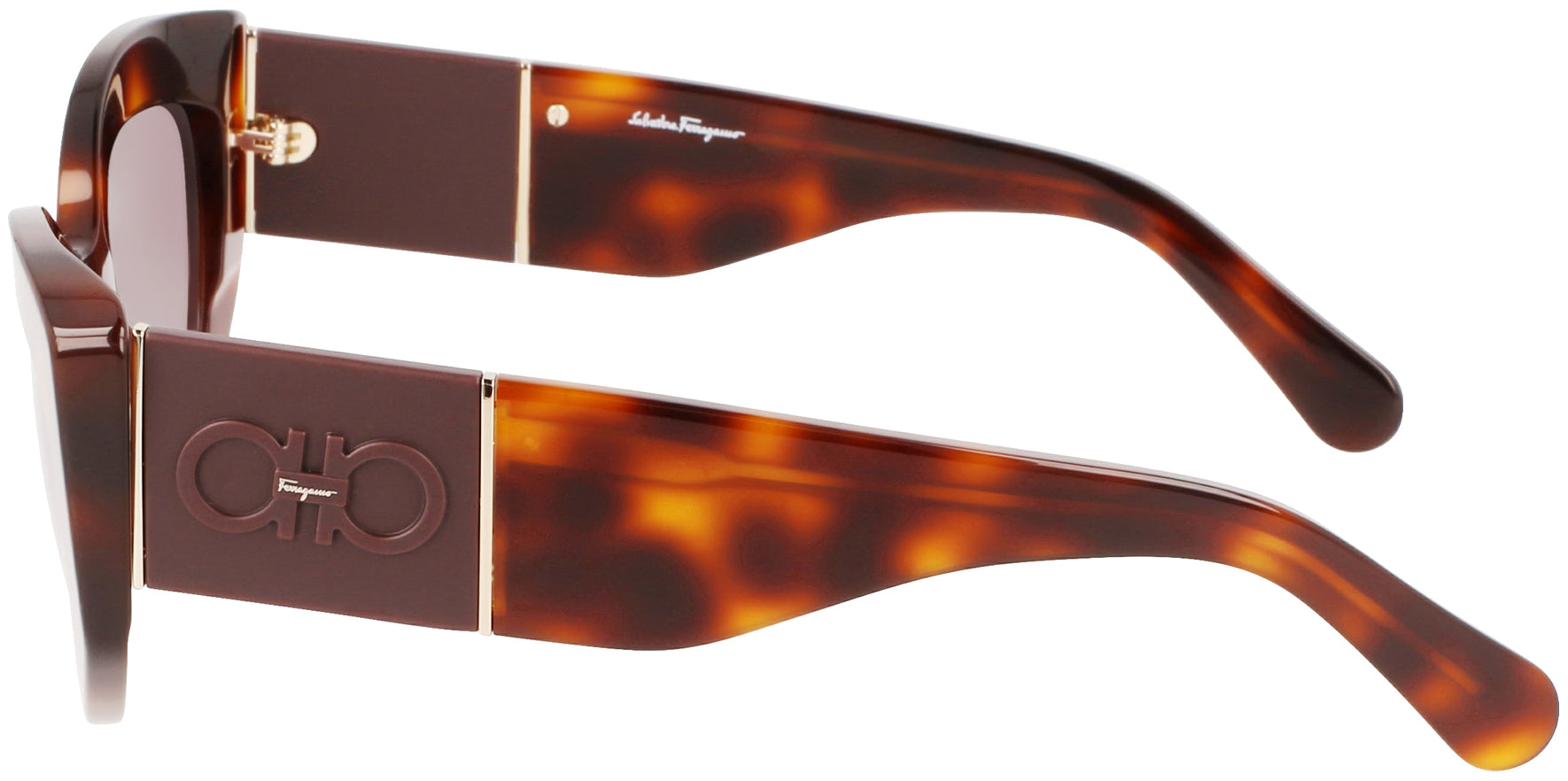 Salvatore Ferragamo Chunky Tortoise Oval Cat Eye - Eyedictive