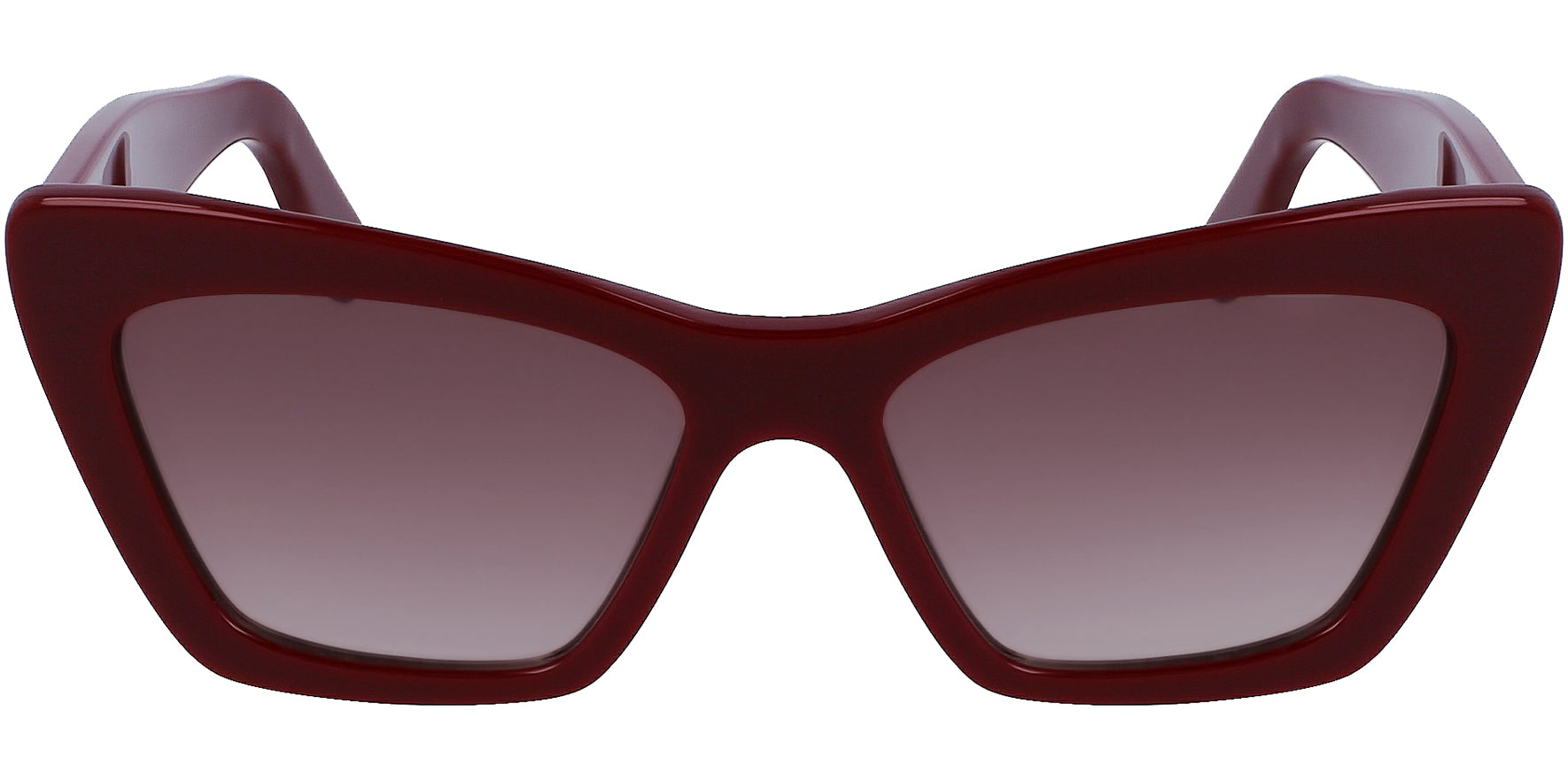 Salvatore Ferragamo Bordeaux Squared Cat Eye W/ Gradient Lens - Eyedictive