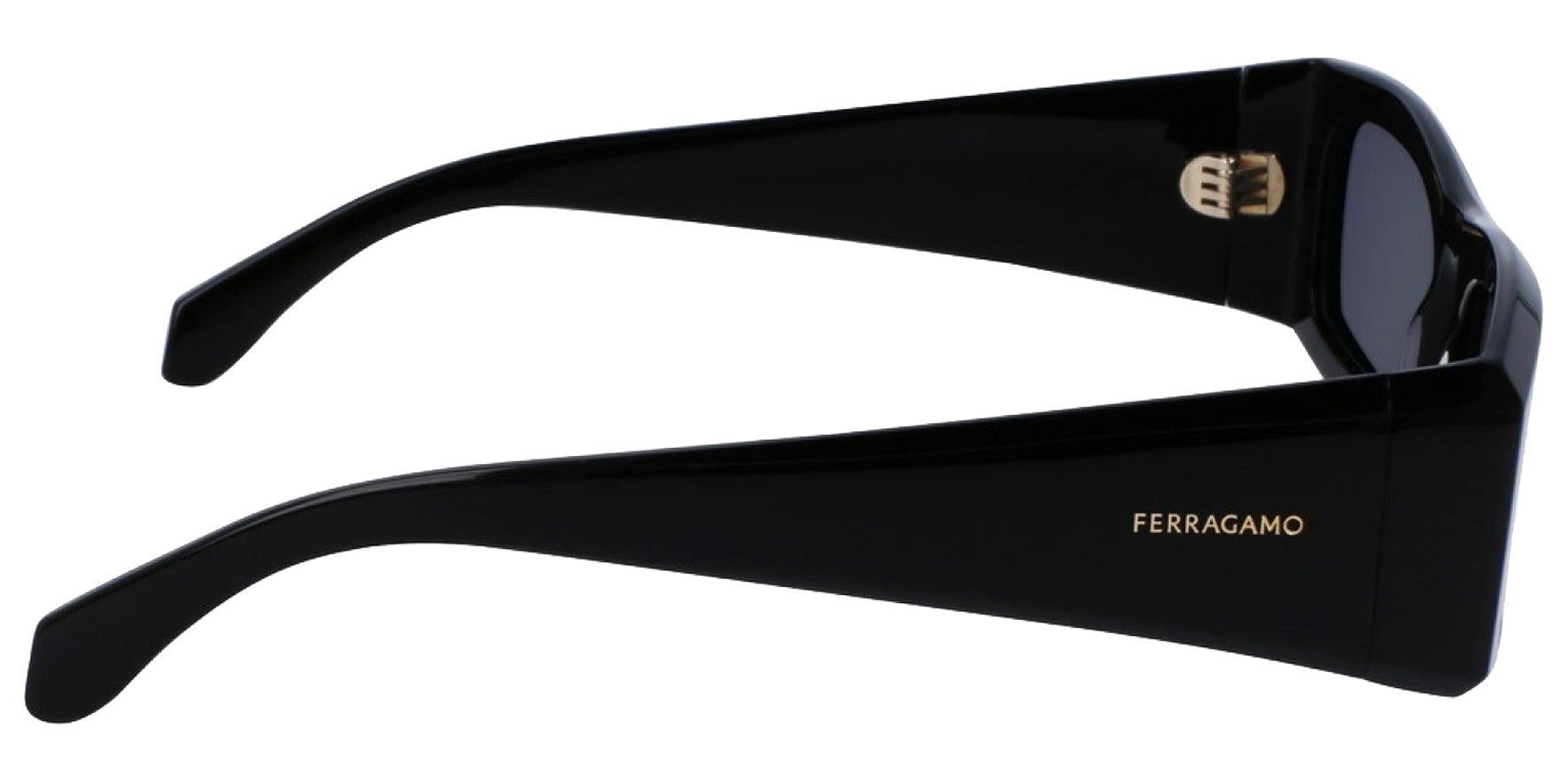 Ferragamo Chunky Rectangular w/ Wide Temples