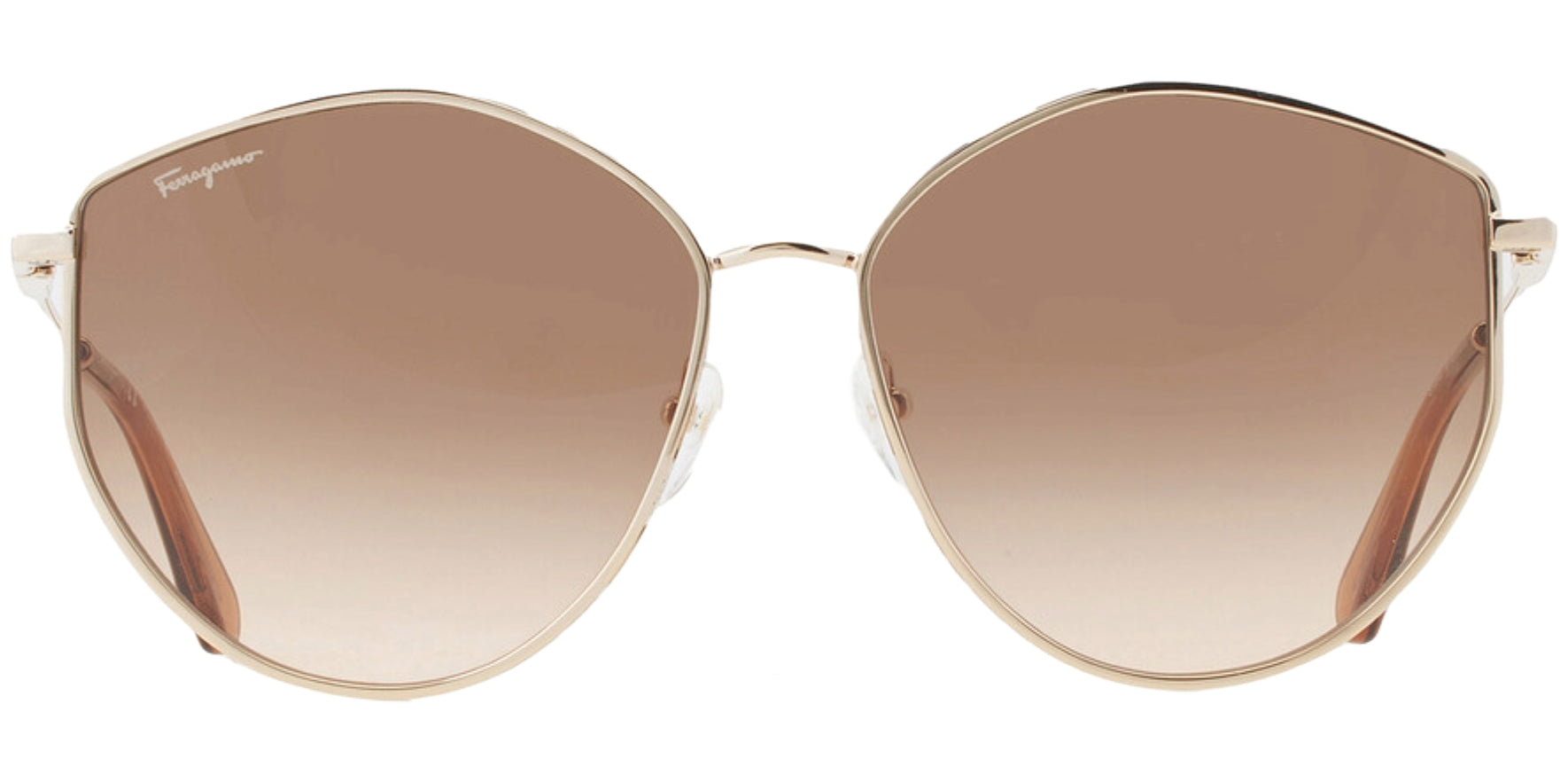 Ferragamo Stylized Aviator w/ Gradient Lens