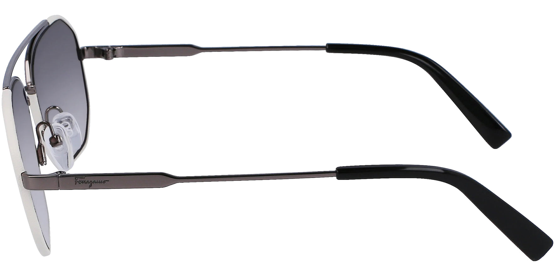 Ferragamo Slim Geometric Navigator w/ Leatherette Rims