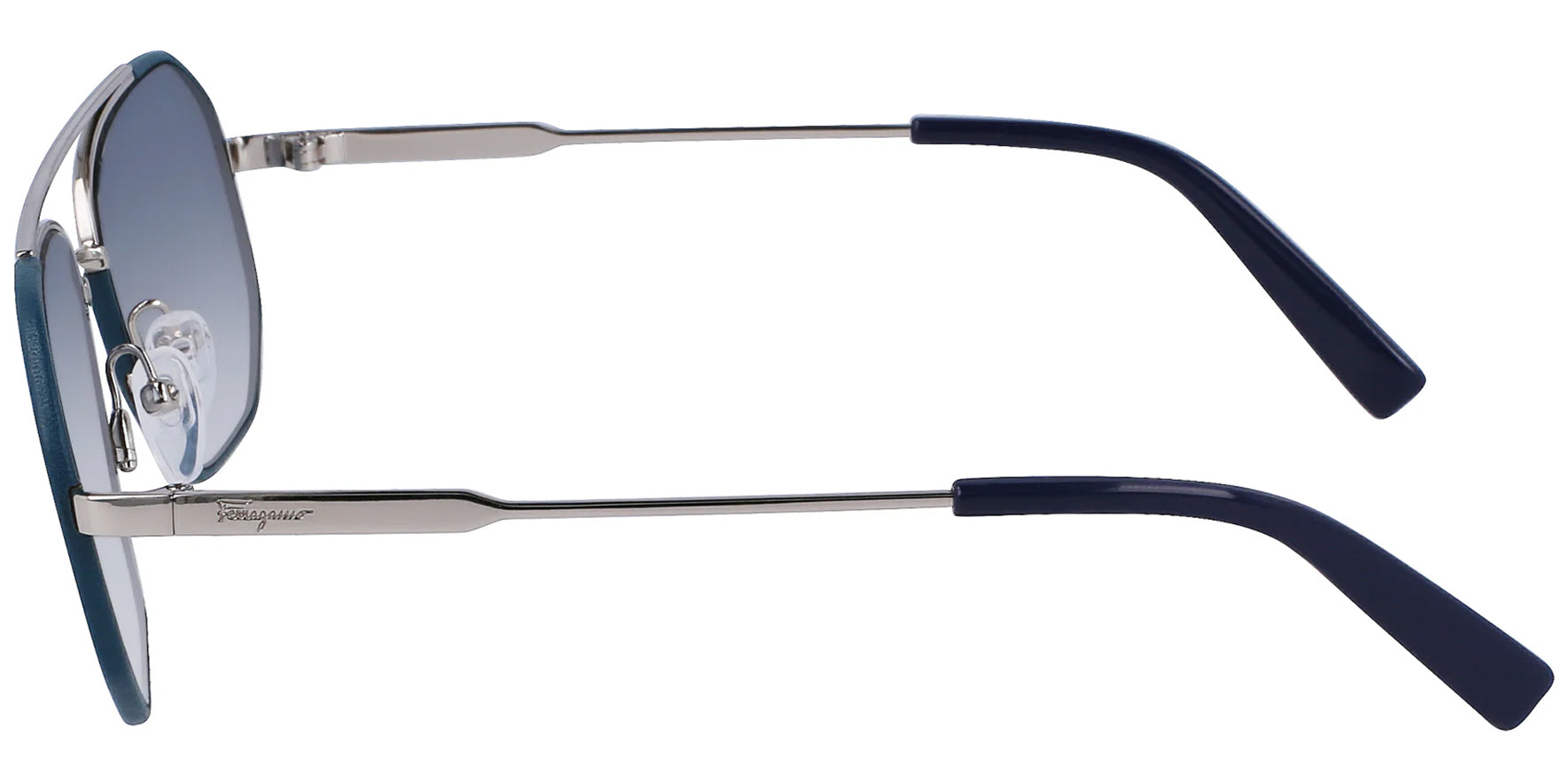 Ferragamo Slim Geometric Navigator w/ Leatherette Rims