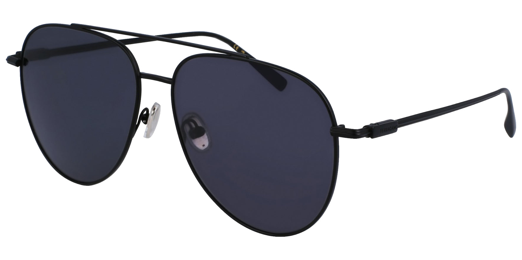 Ferragamo Classic Aviator w/ Metal Temples