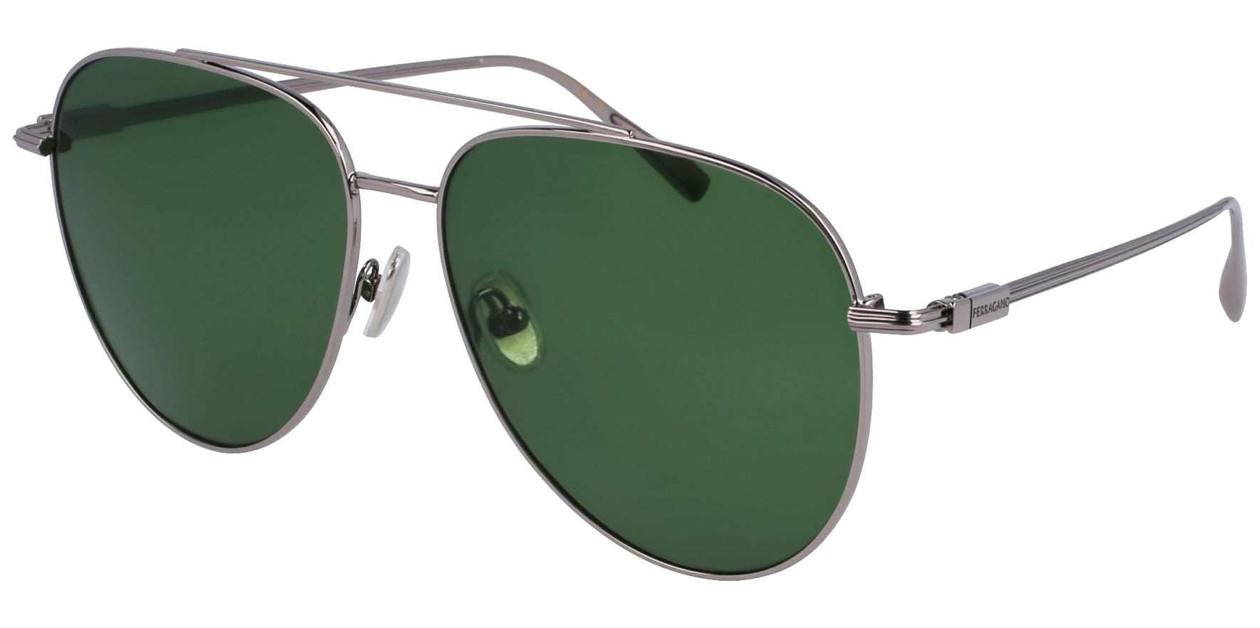 Ferragamo Classic Aviator w/ Metal Temples