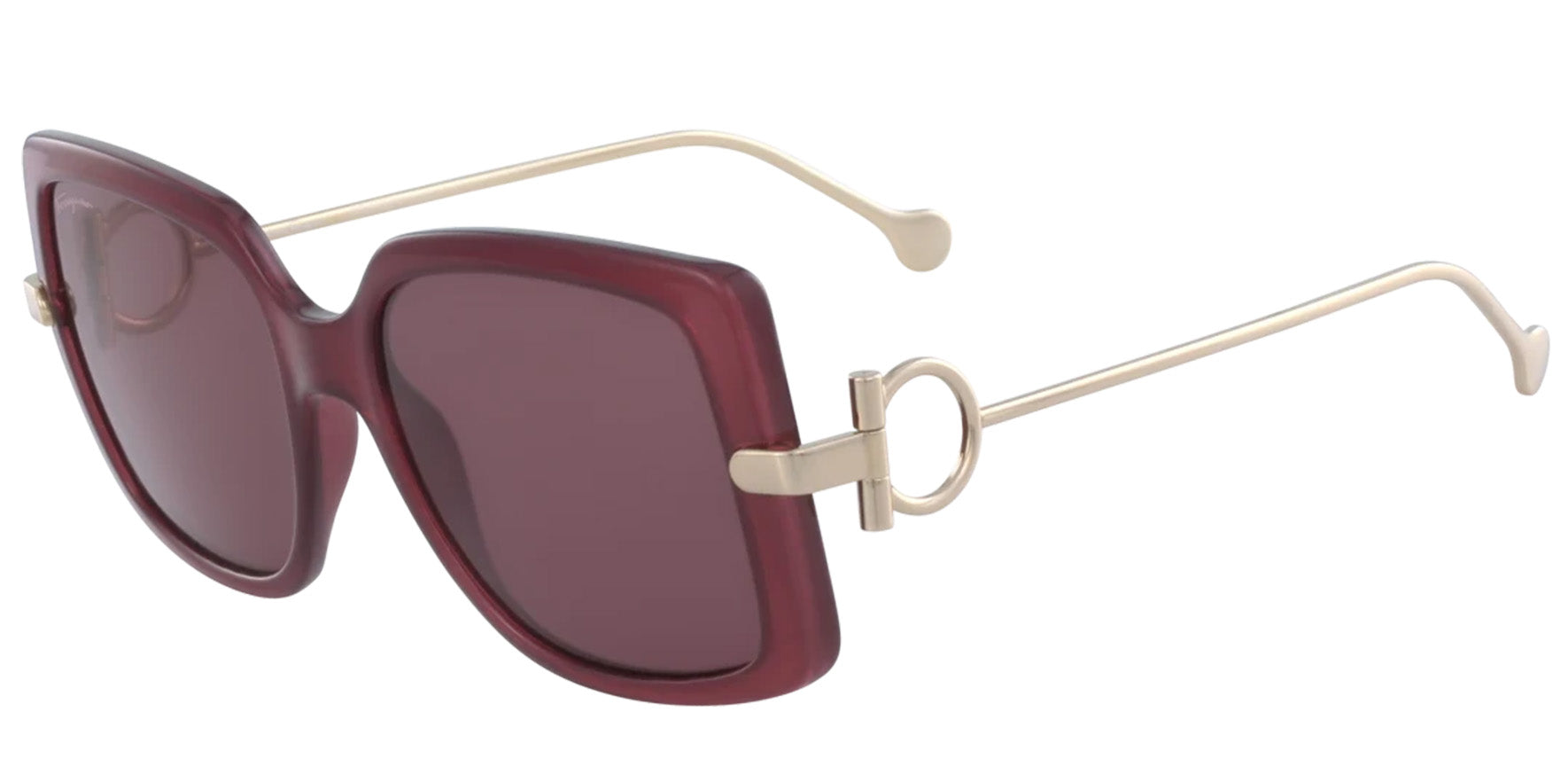 Salvatore Ferragamo Oversize Square w/ Gancio Hinge