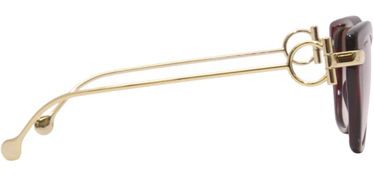 Salvatore Ferragamo Cat Eye w/ Gancio Metal Temples - Eyedictive