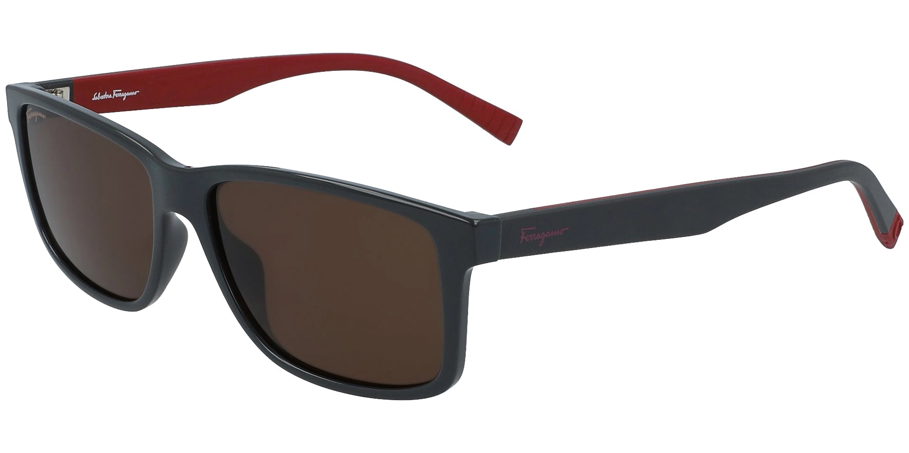 Ferragamo Soft Rectangle w/ Rubberized Inner Temples