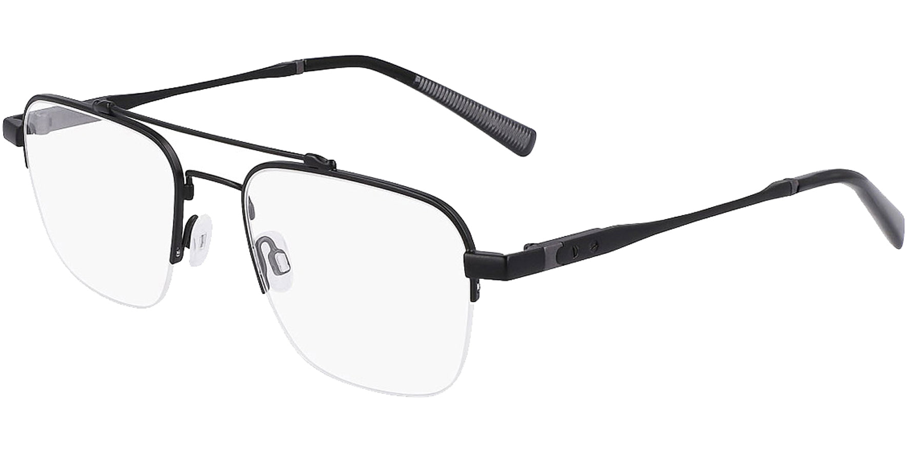 Shinola Flexon Half-Rim Titanium Navigator Eyeglass Frame