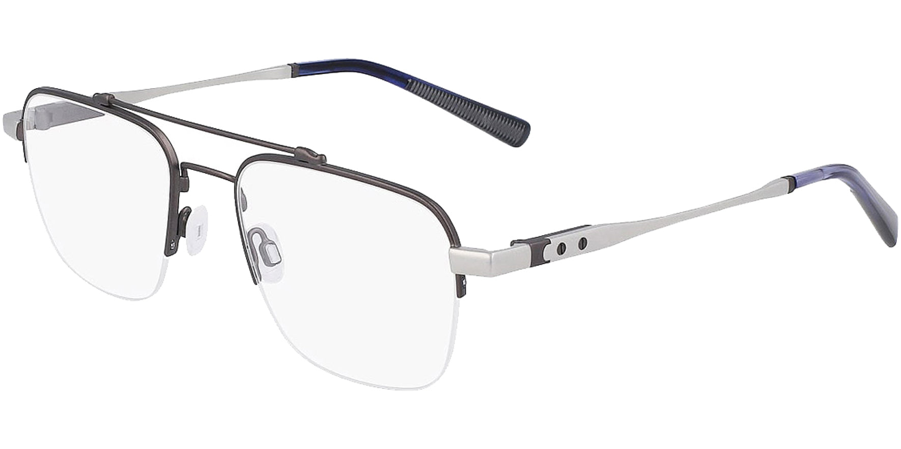 Shinola Flexon Half-Rim Titanium Navigator Eyeglass Frame