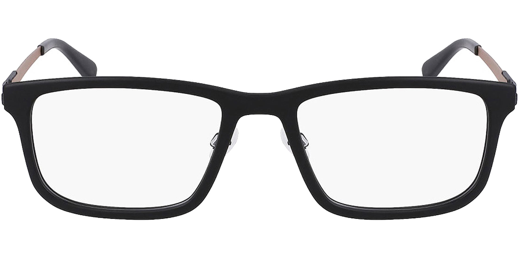 Shinola Flexon Rectangle Titanium Eyeglass Frame w/ Acetate Front