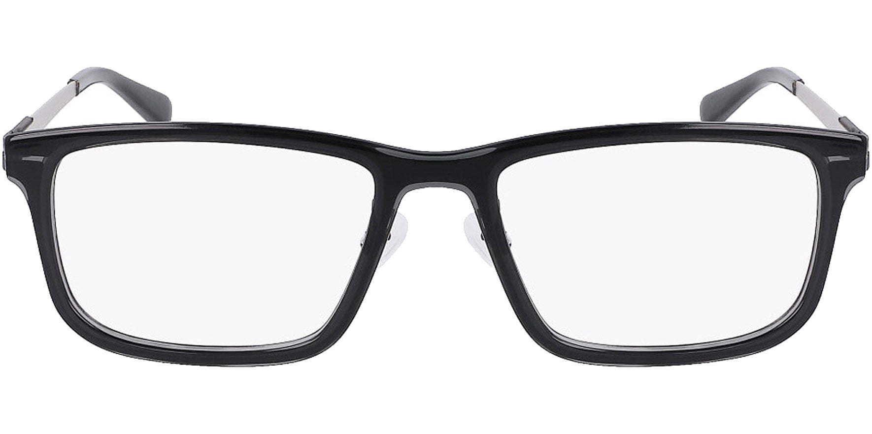 Shinola Flexon Rectangle Titanium Eyeglass Frame w/ Acetate Front