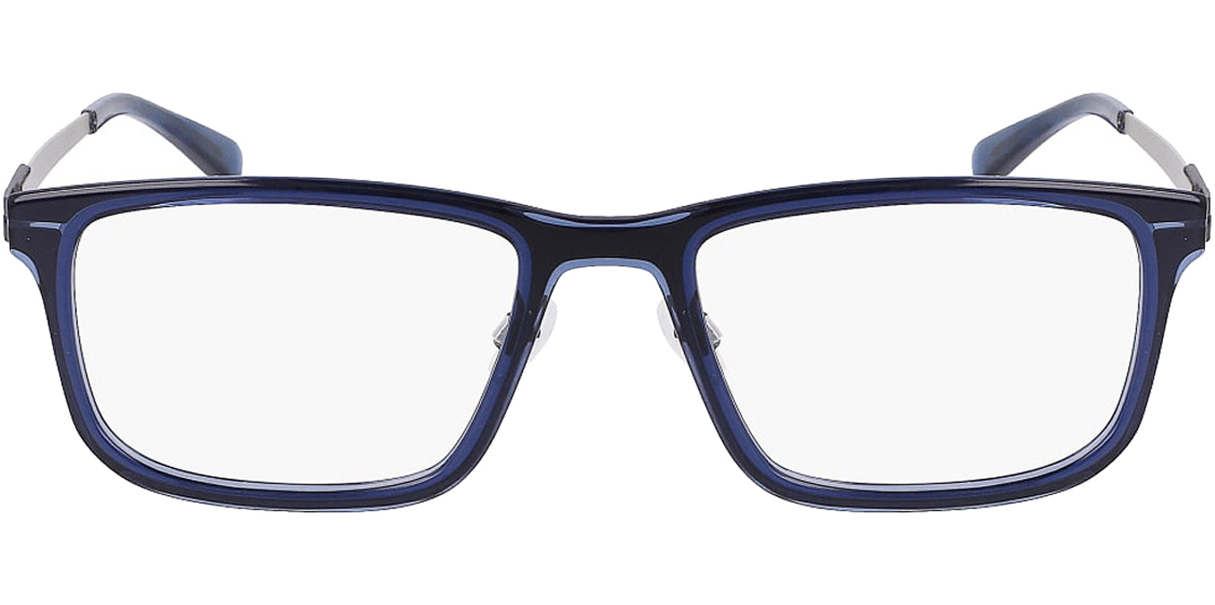 Shinola Flexon Rectangle Titanium Eyeglass Frame w/ Acetate Front