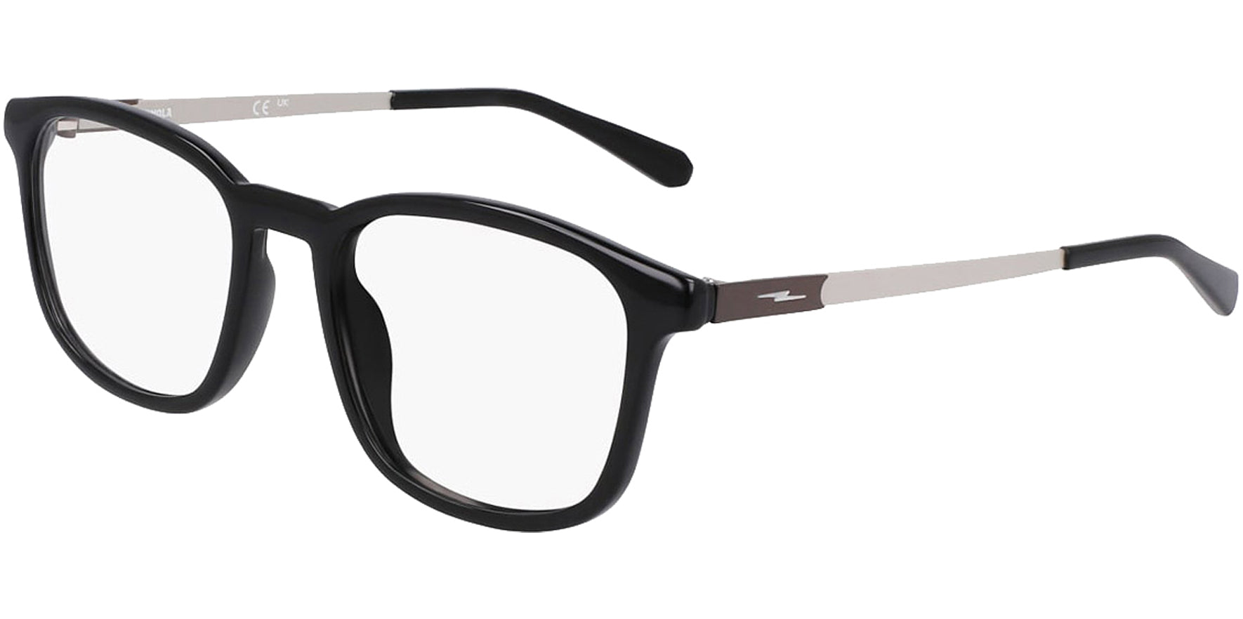 Shinola Black Soft Square Eyeglass Frame w/ Flexon Temples