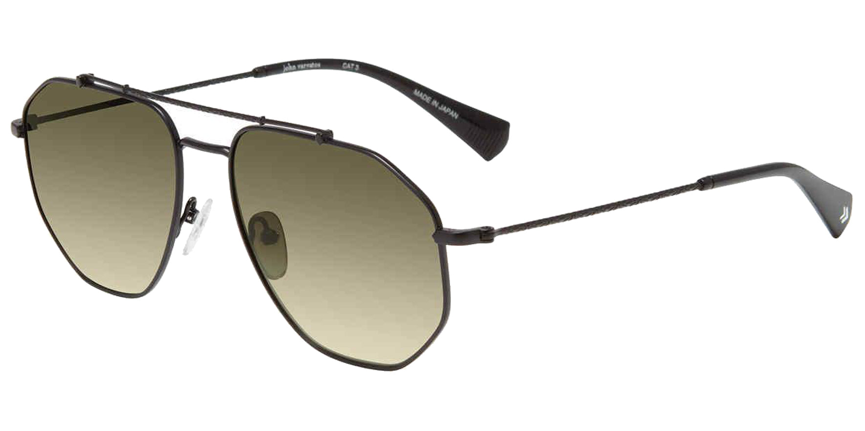 John Varvatos Bowery Titanium Geometric Aviator