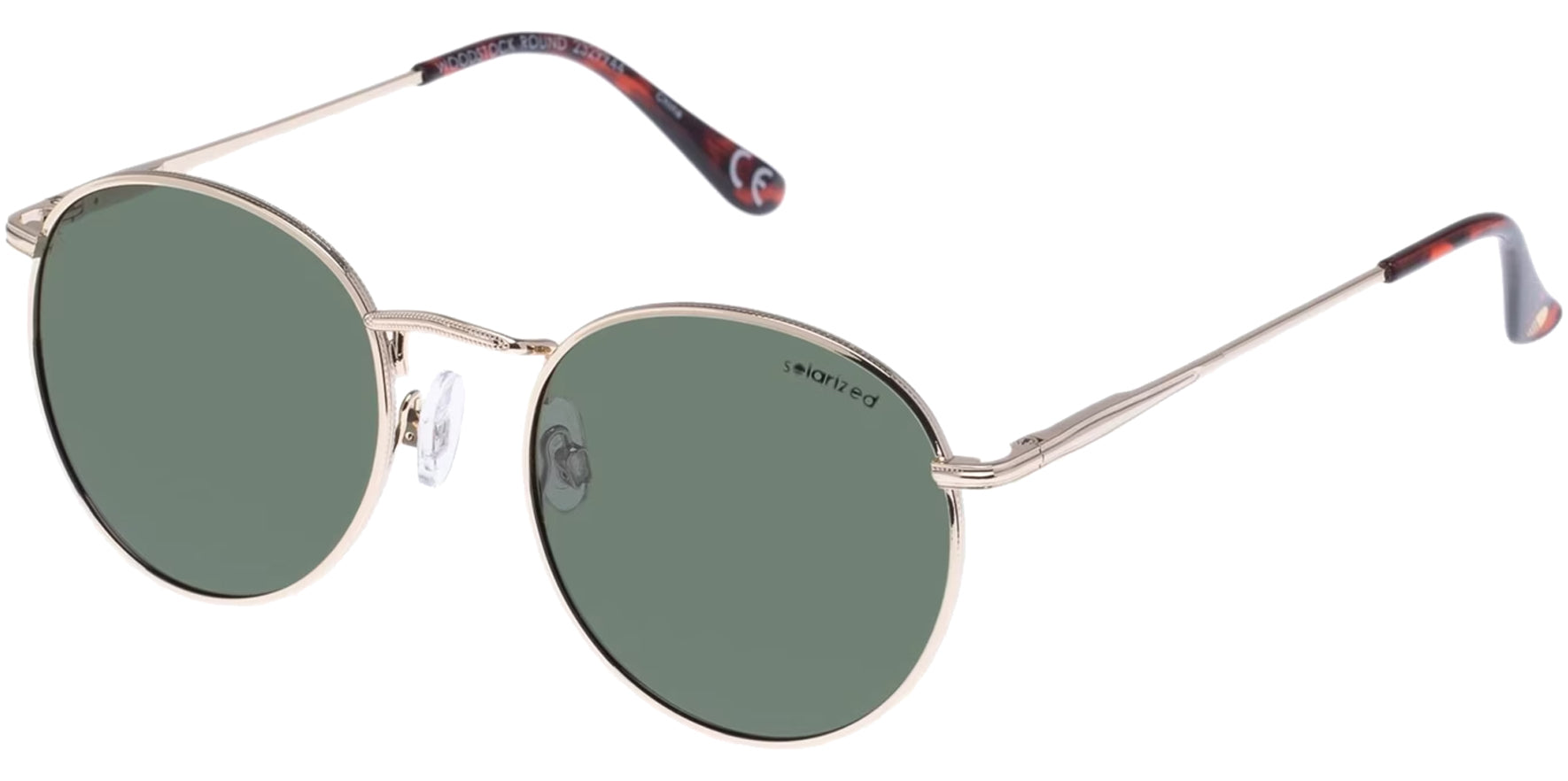 Solarized Woodstock Polarized Vintage Round w/ Spring Flex Hinges