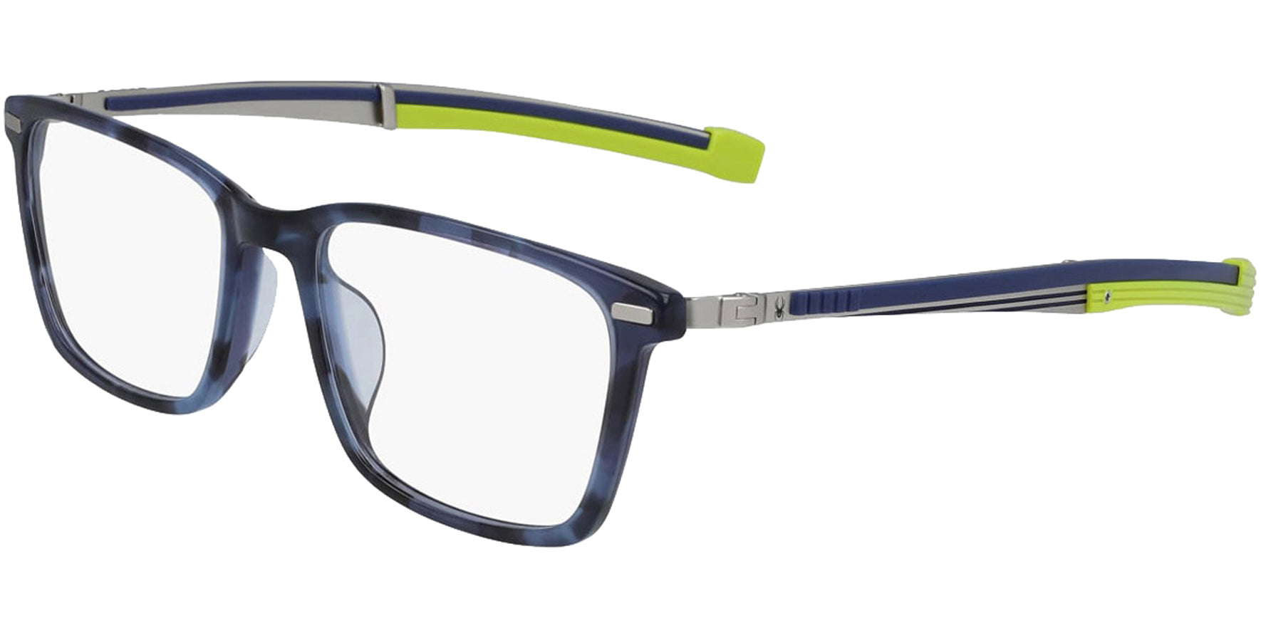 Spyder Blue Tortoise Square Eyeglass Frames w/ Extendable Lanyard