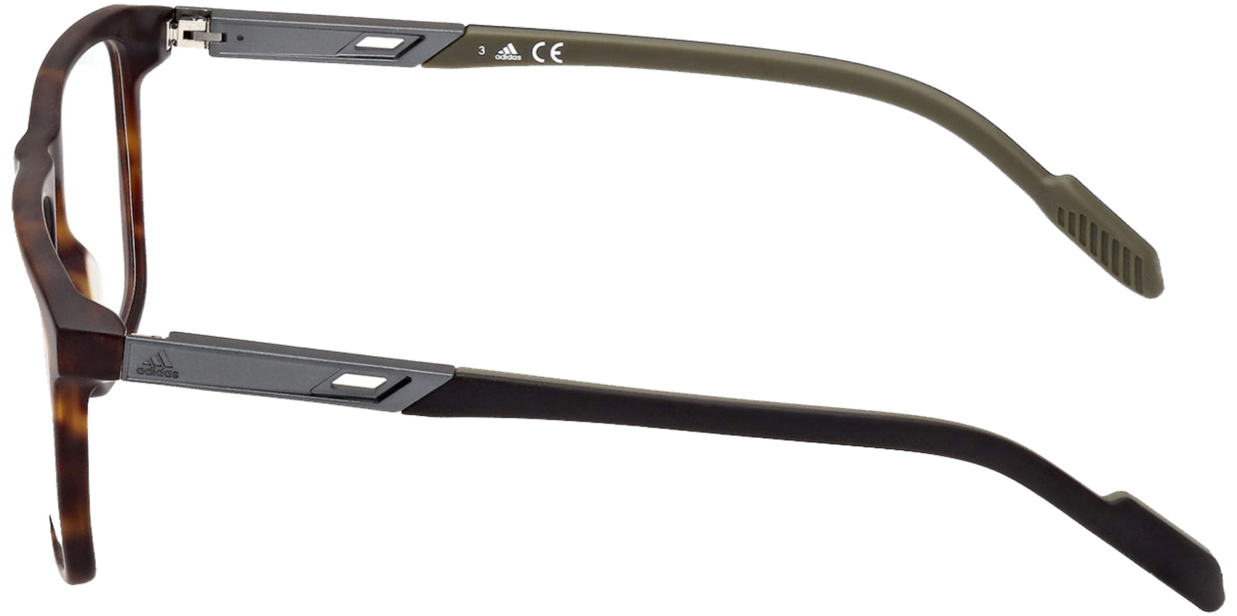 Adidas Dark Havana Soft Square Eyeglass Frames