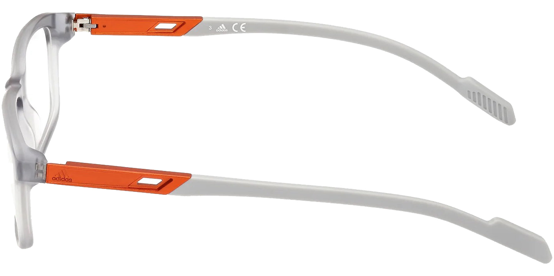 Adidas Grey Rectangle Eyeglass Frames w/ Spring Flex Hinges