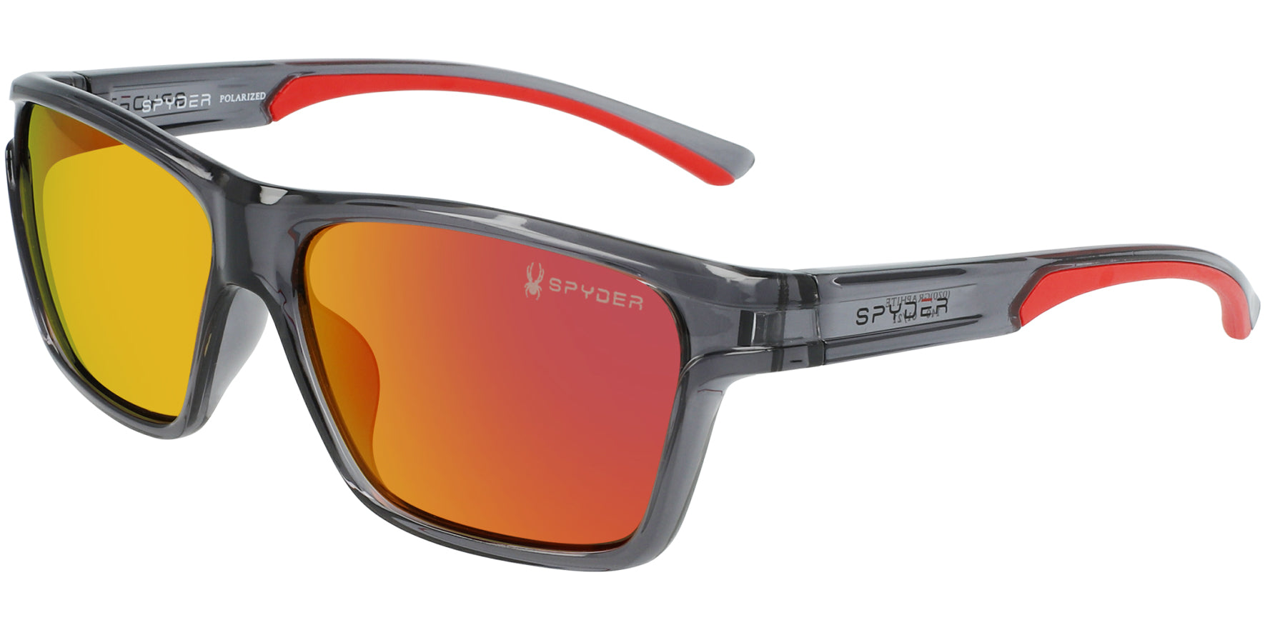 Spyder Polarized Modern Square Sunglasses w/ Rubberized Temples