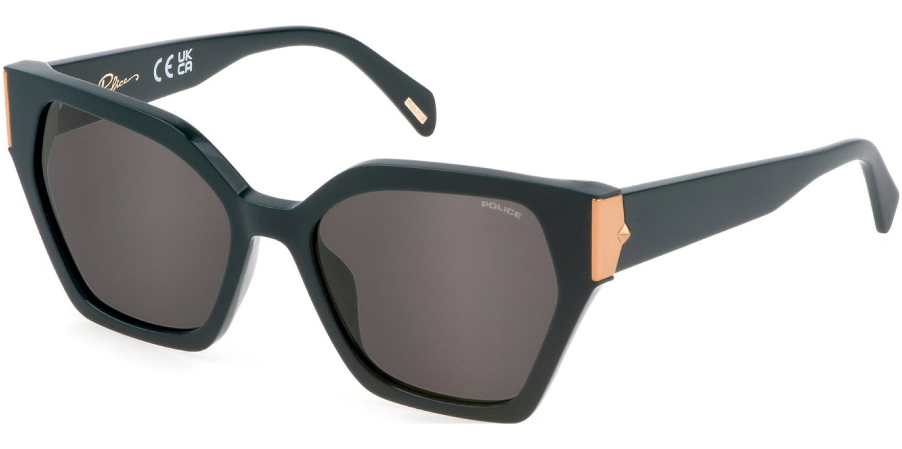 Police Gem 2 Squared Cat-Eye w/ 5-Barrel Steel Hinges