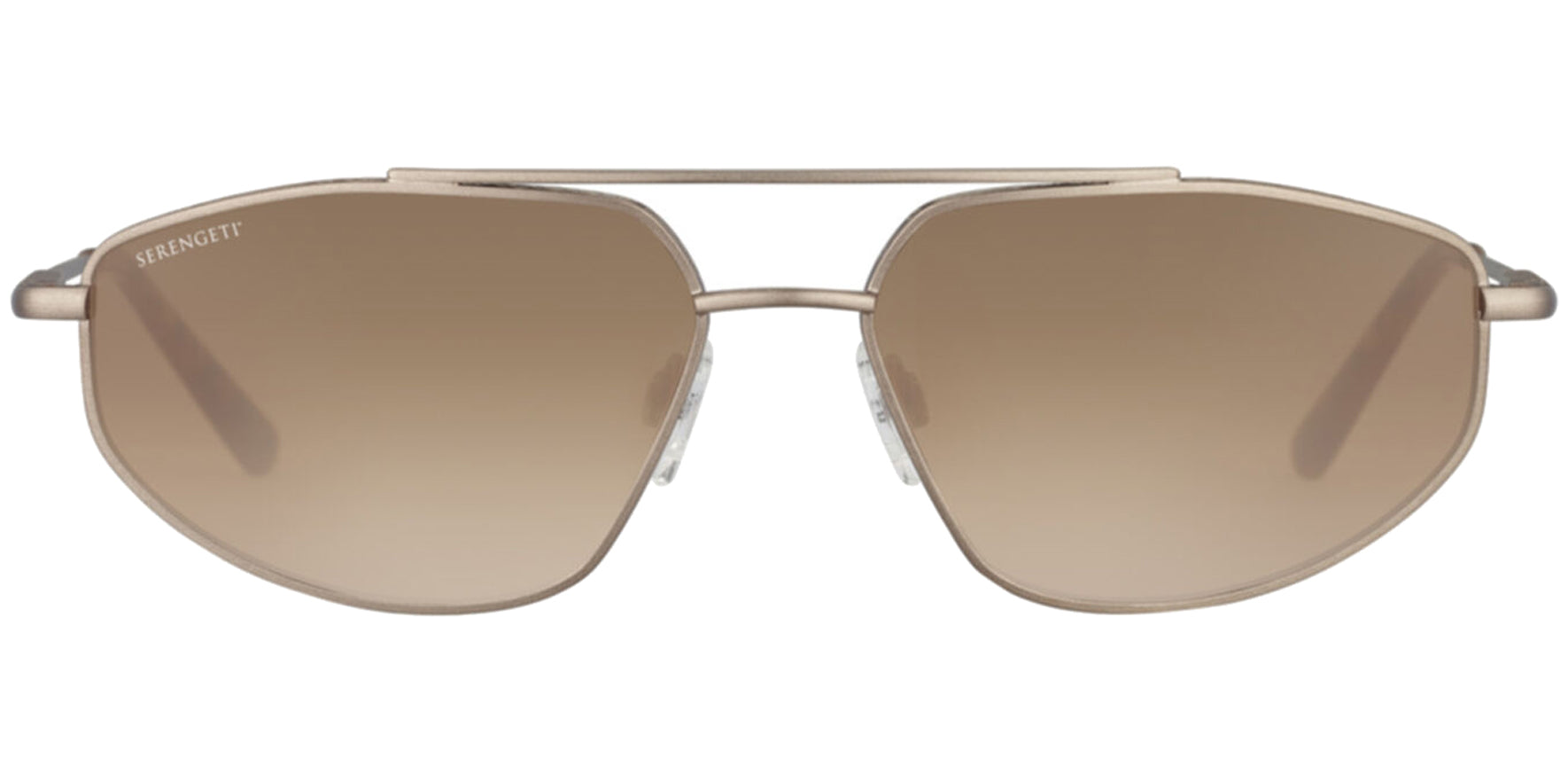 Serengeti Marlon Photochromic Brushed Bronze Geometric Aviator - Eyedictive