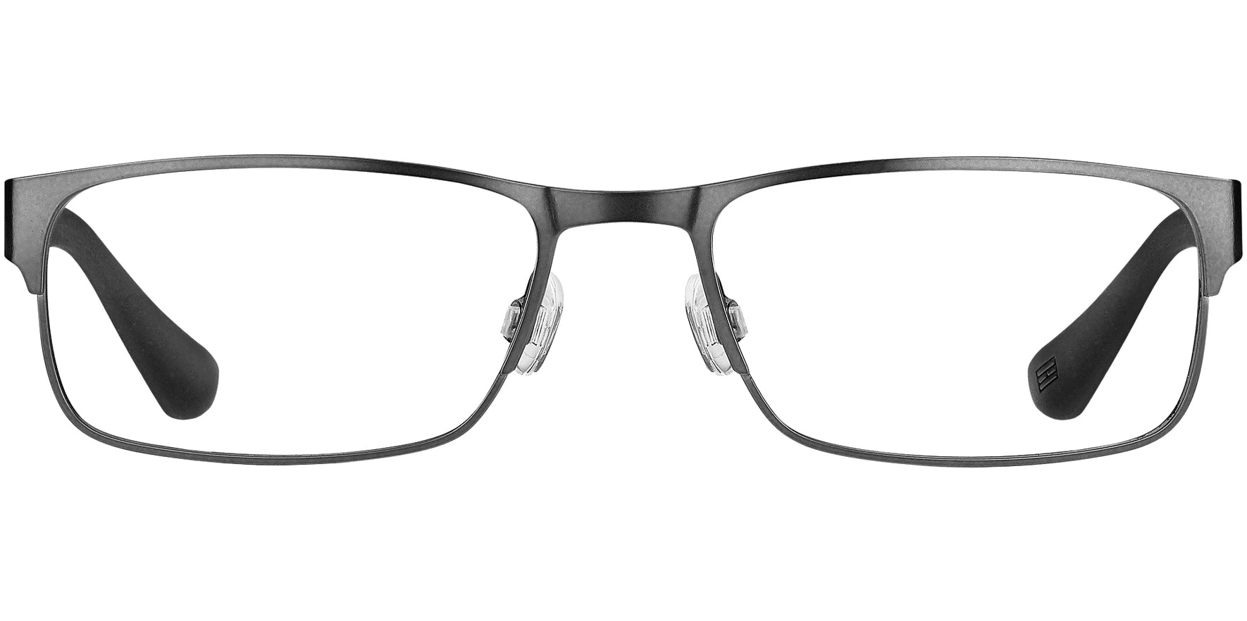 Tommy Hilfiger Black Rectangle Eyeglasses w/ Textured Temples