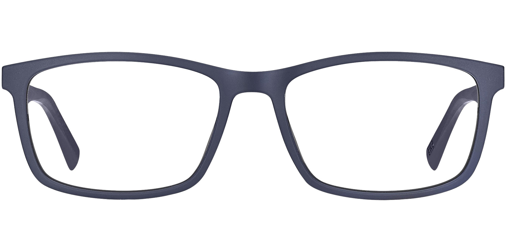 Tommy Hilfiger Matte Blue Soft Rectangle Eyeglass Frame w/ Rubberized Temples