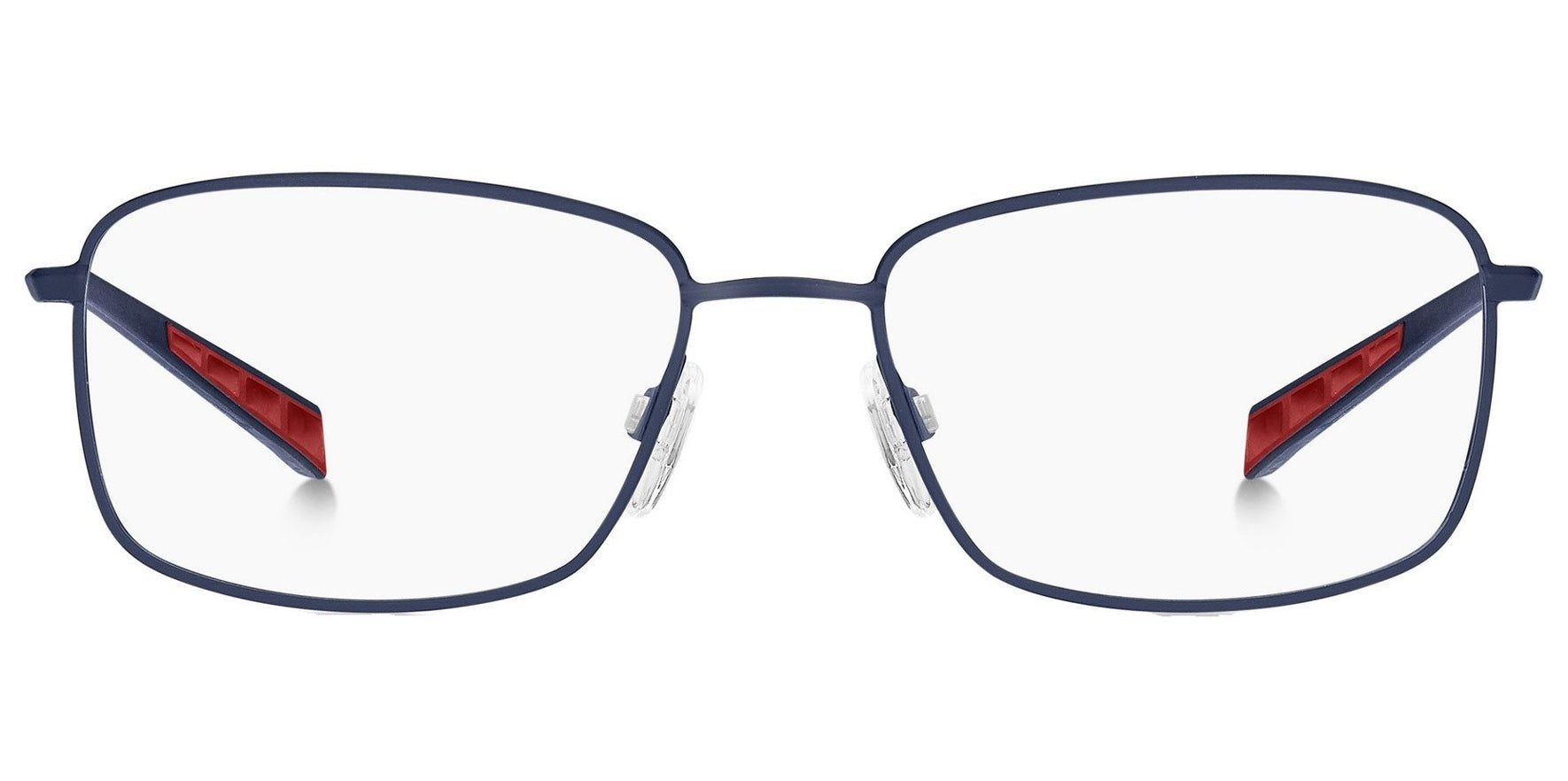 Tommy Hilfiger Matte Blue Rectangle Eyeglass Frames w/ Slim Temples