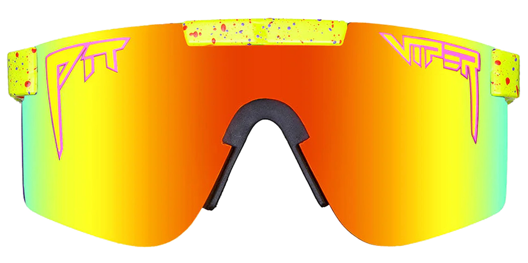 Pit Viper The 1993 Original Narrow Polarized Yellow Splatter Shield w/ Adjustable Temple & Lens