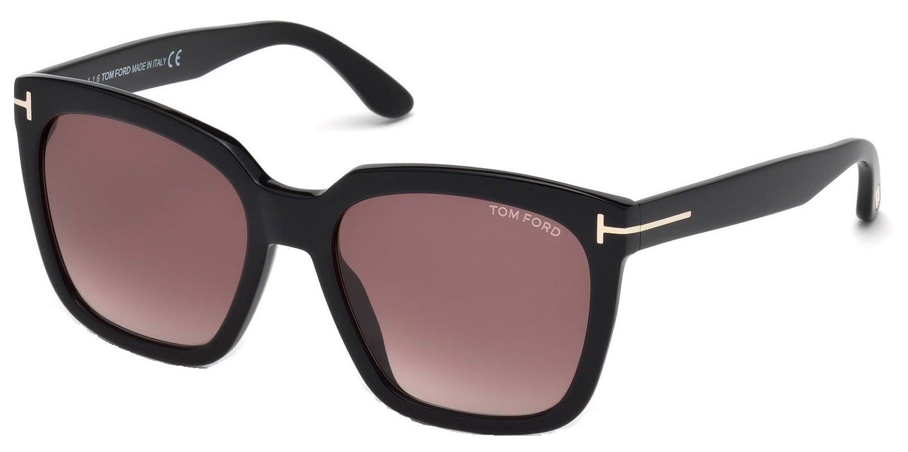 Tom Ford Amarra Shiny Black Square w/ Gradient