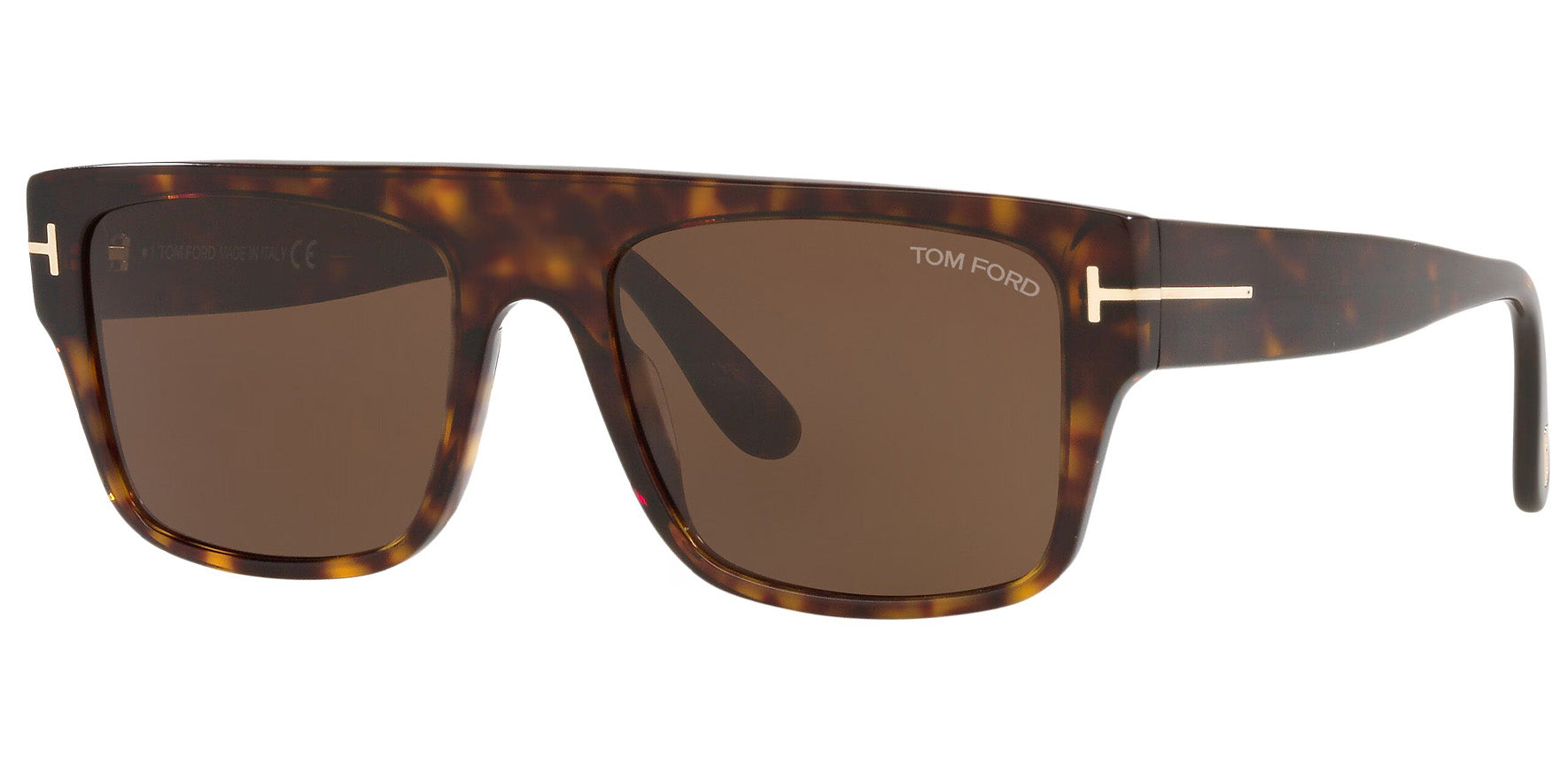 Tom Ford Dunning Tortoise Flat-Top Square