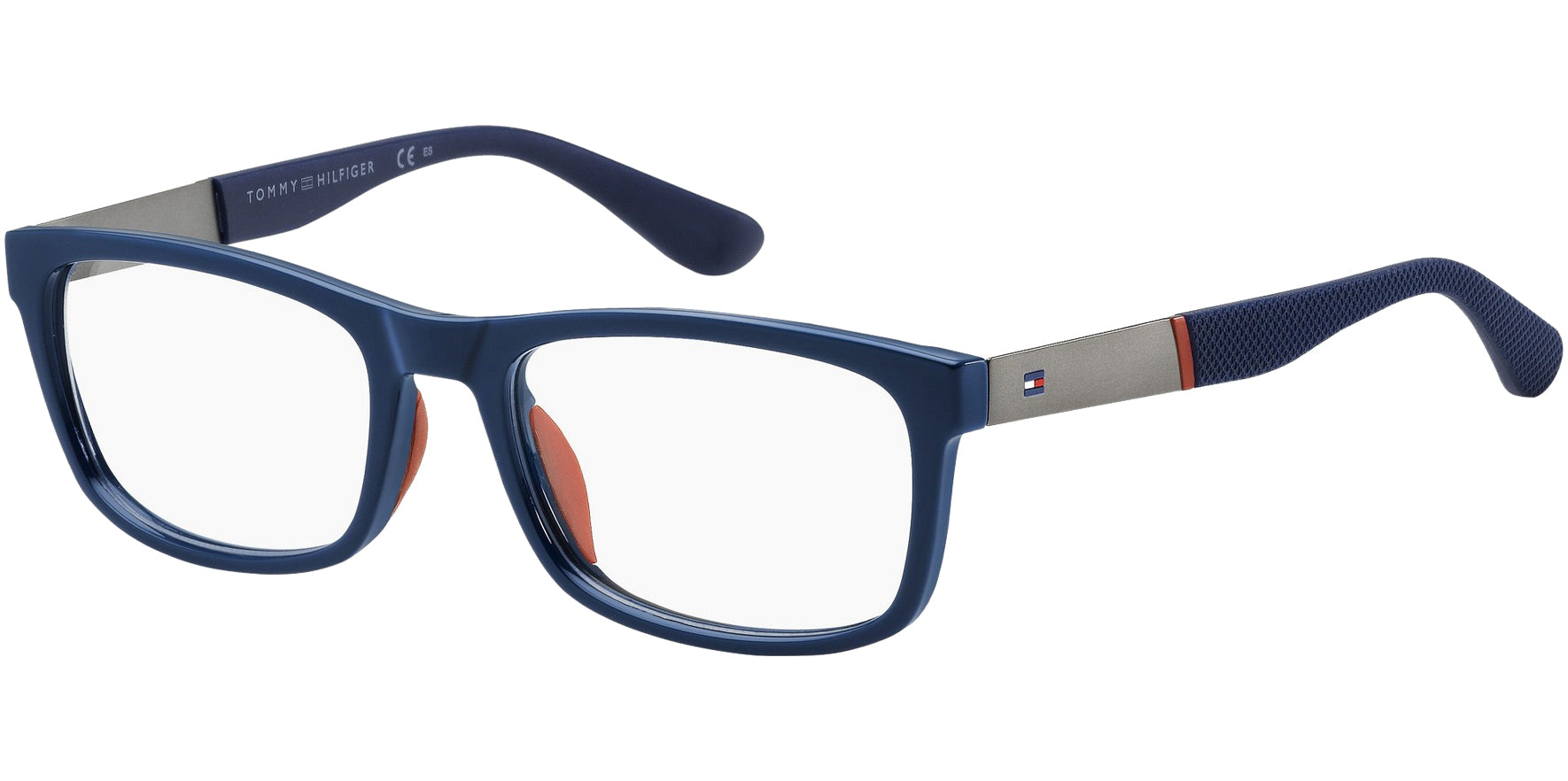 Tommy Hilfiger Blue Rectangle Eyeglasses